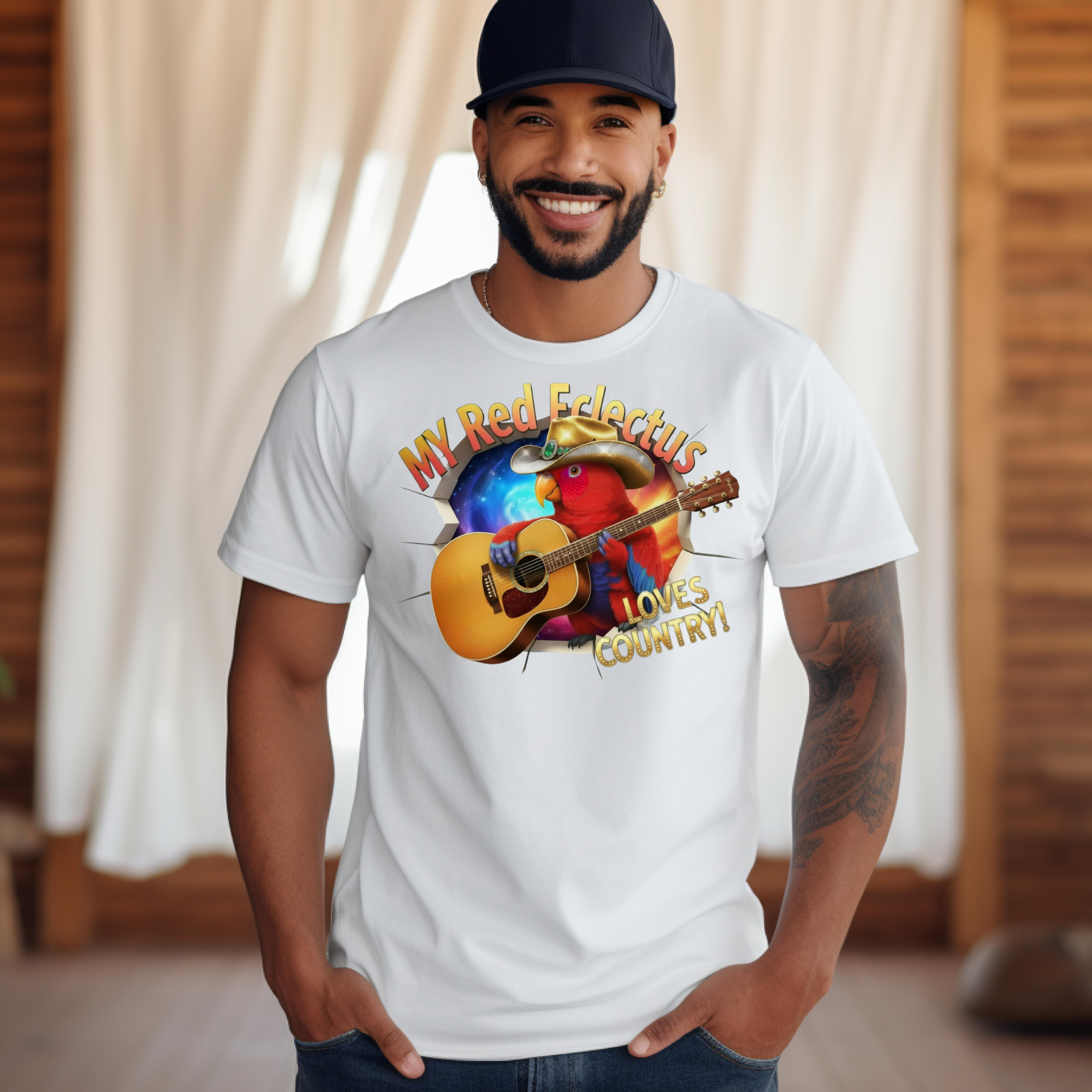 Red Eclectus Loves Country T-Shirt