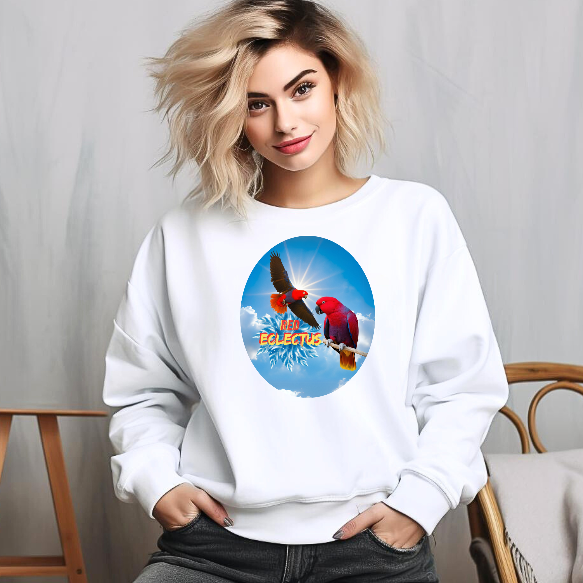 Red Eclectus Sweatshirt