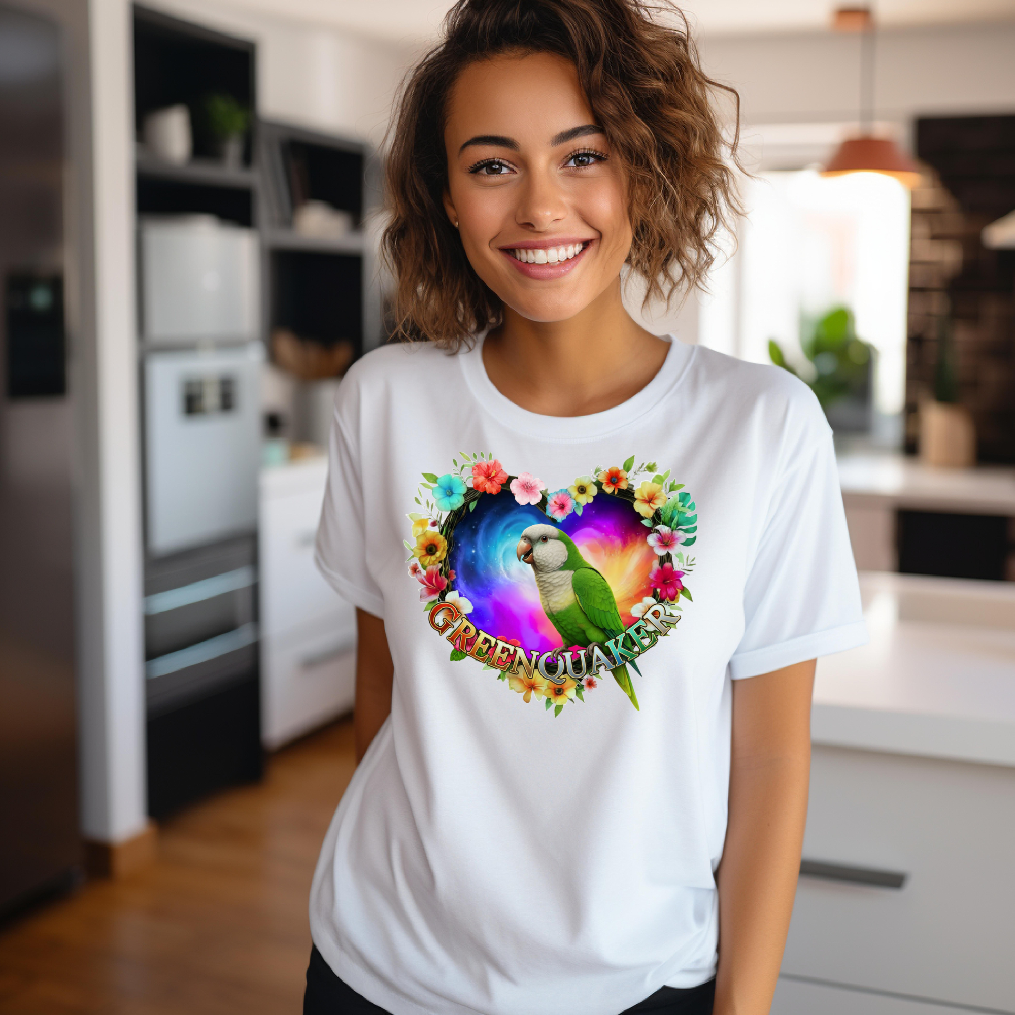 Colorful Green Quaker T-Shirt