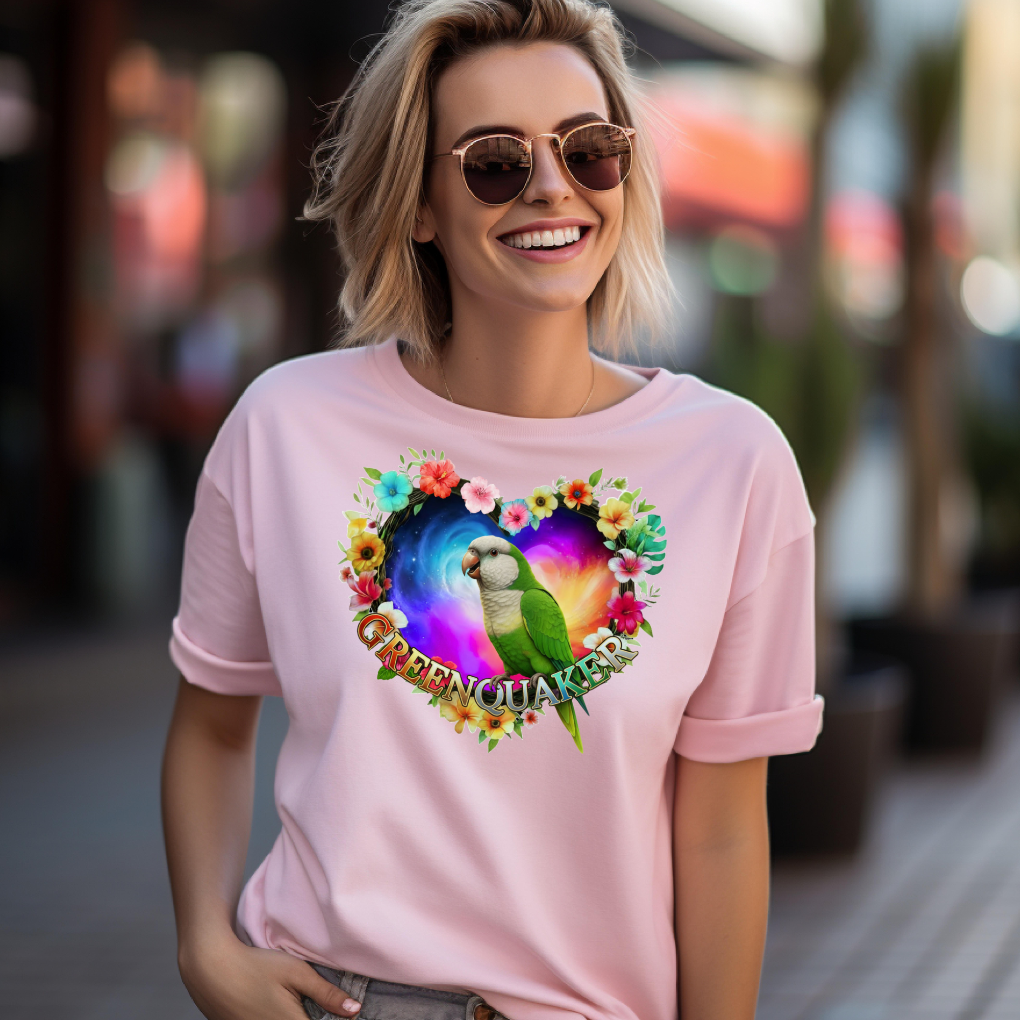 Colorful Green Quaker T-Shirt