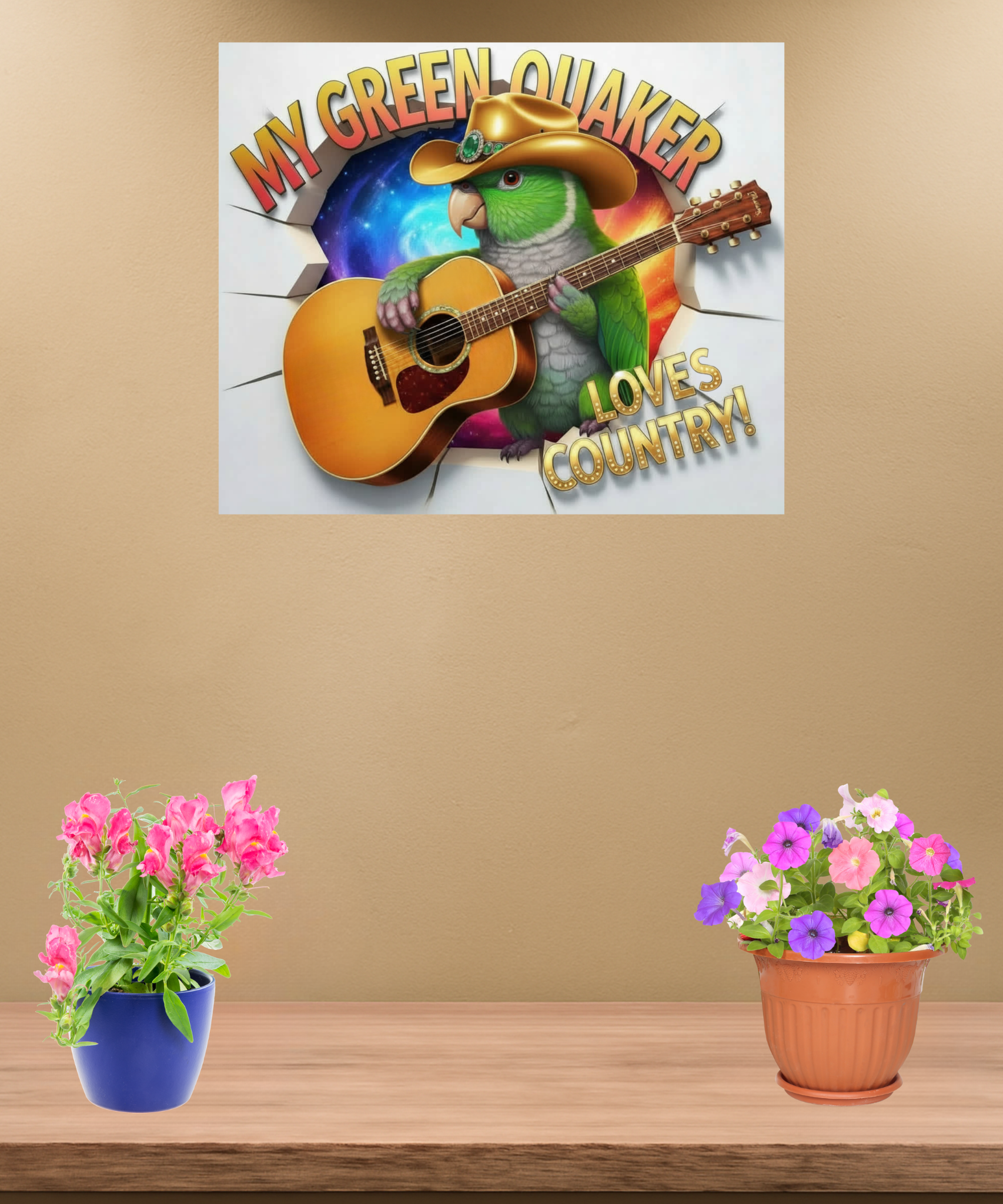 Green Quaker Loves Country Wall-Hanging