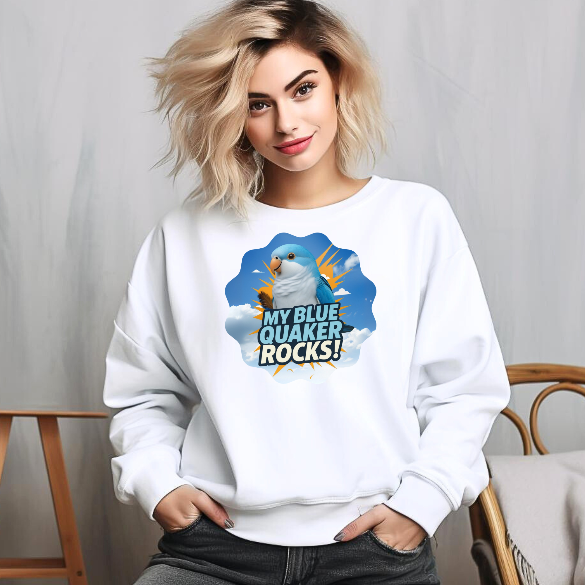 Blue Quaker Rocks Sweatshirt