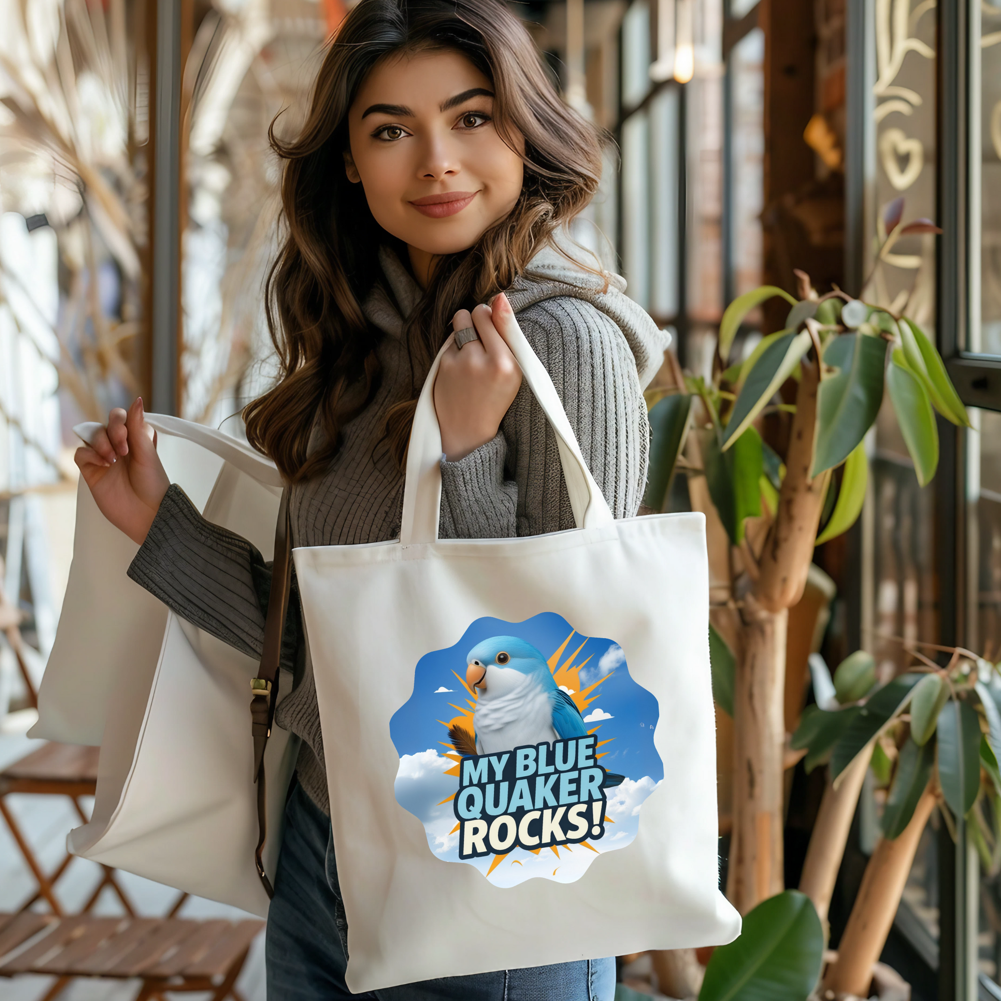 Blue Quaker Rocks Tote Bag