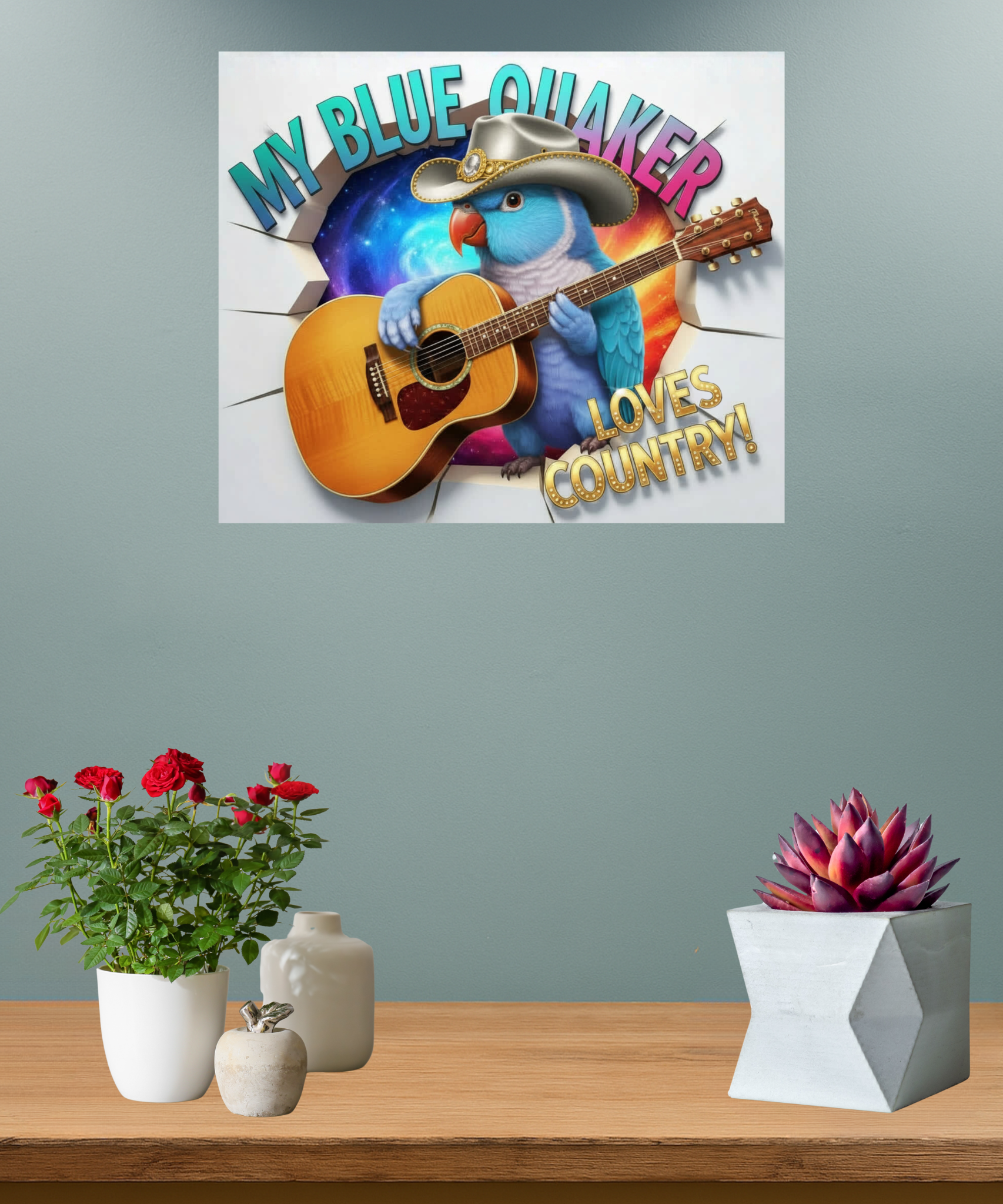 Blue Quaker Breakthrough Wall-Hanging