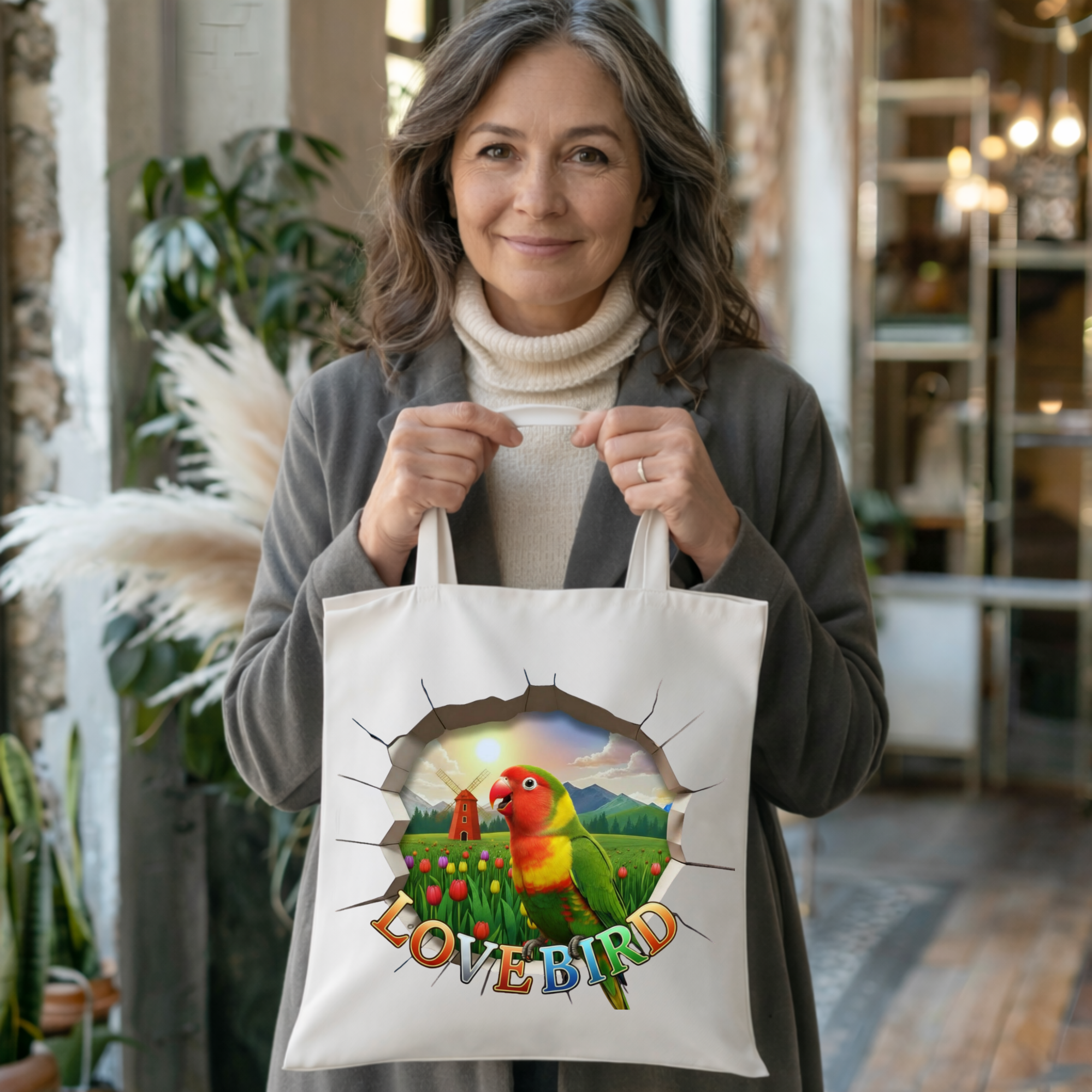 Lovebird Breakthrough Tote Bag