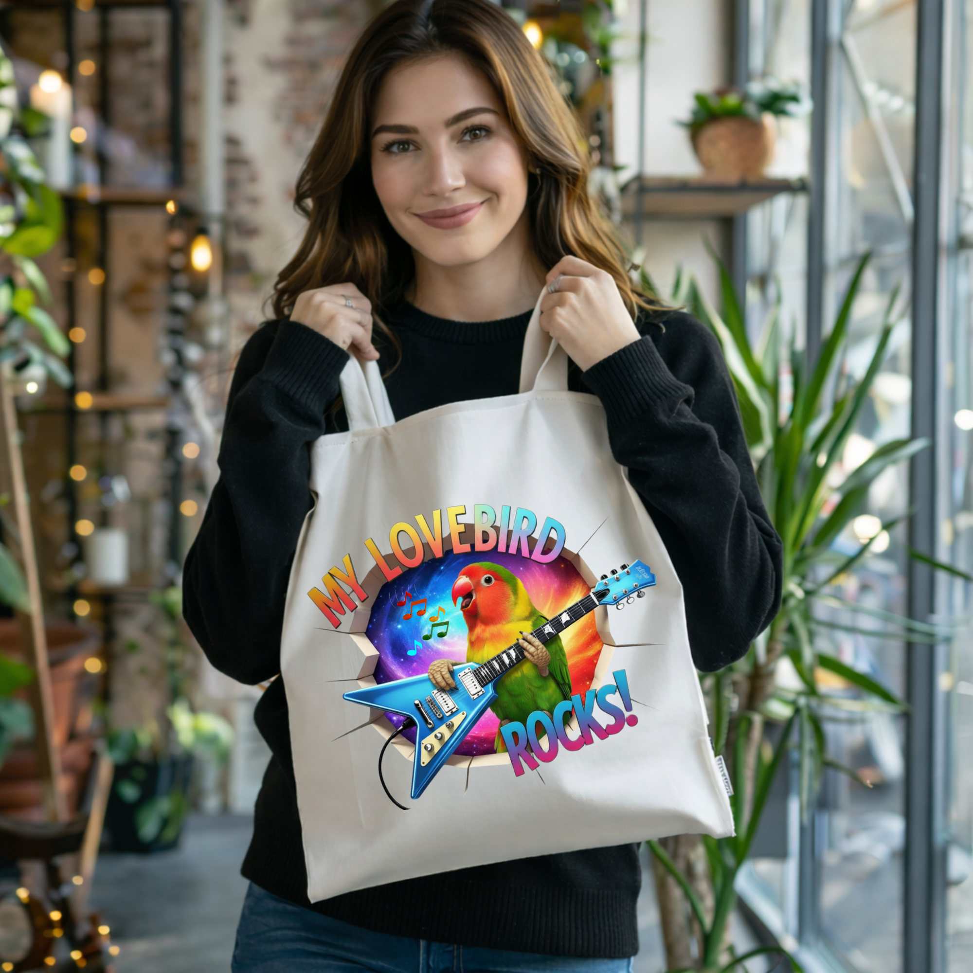 My Lovebird Rocks Tote Bag