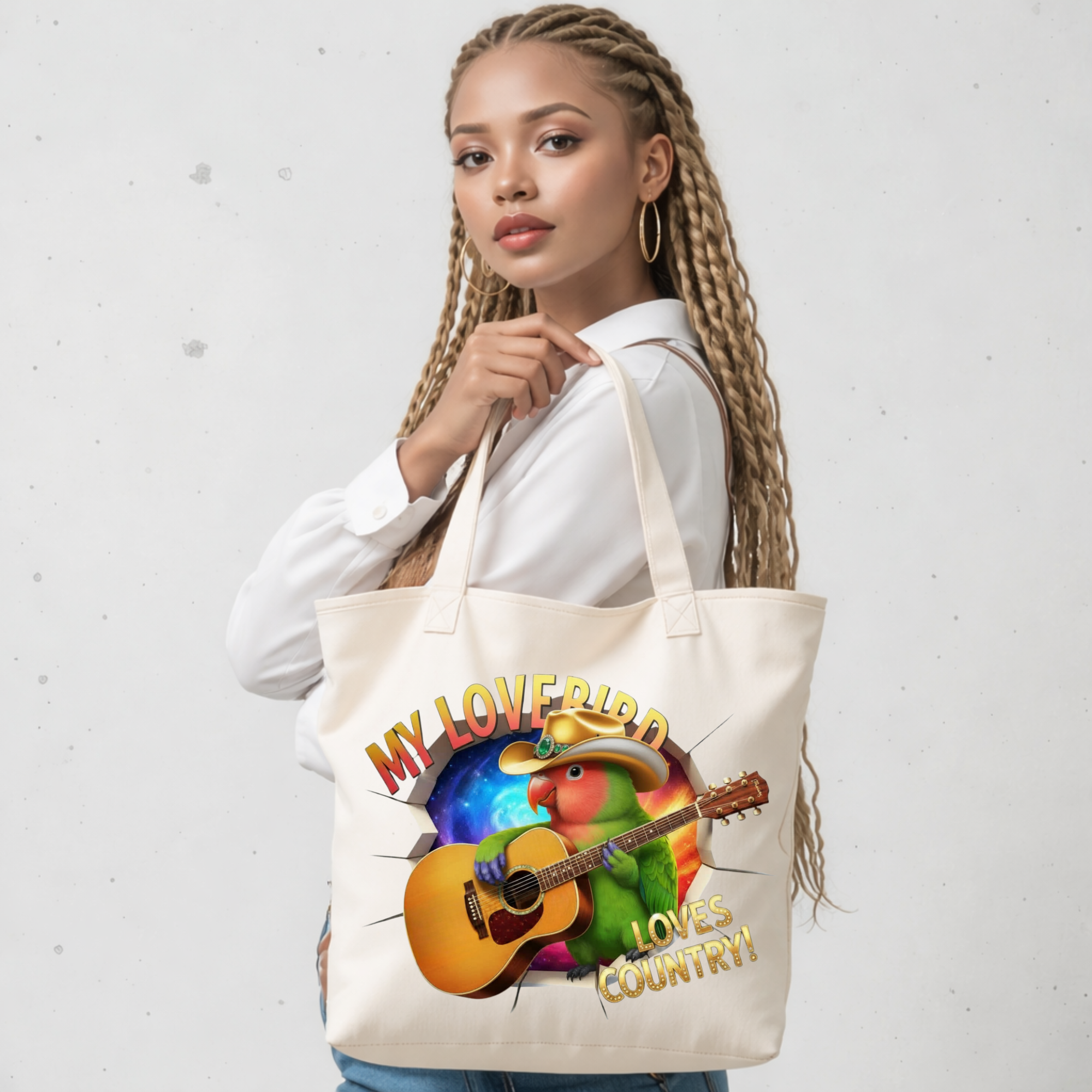My Lovebird Loves Country Tote Bag