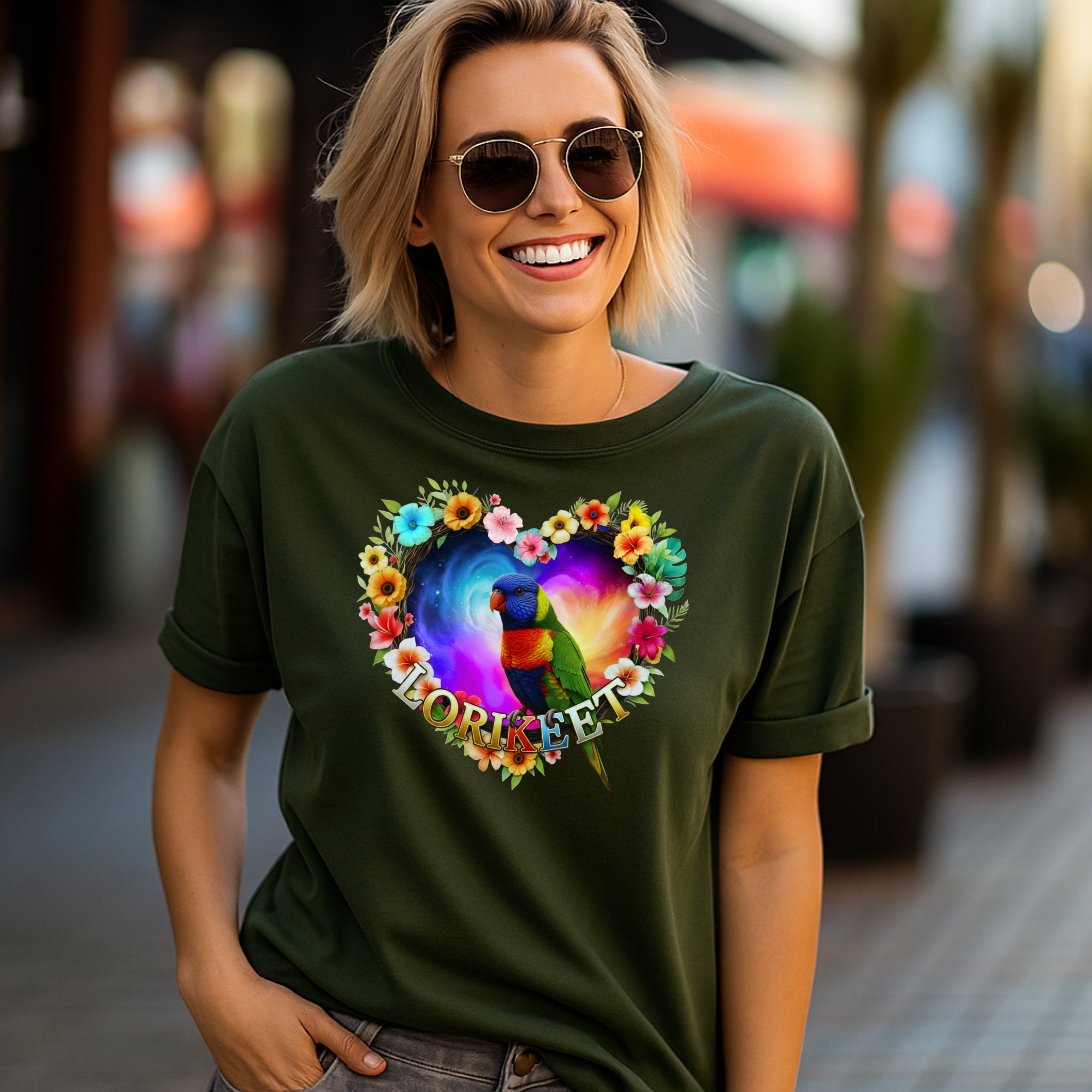 Rainbow Lorikeet Art T-Shirt