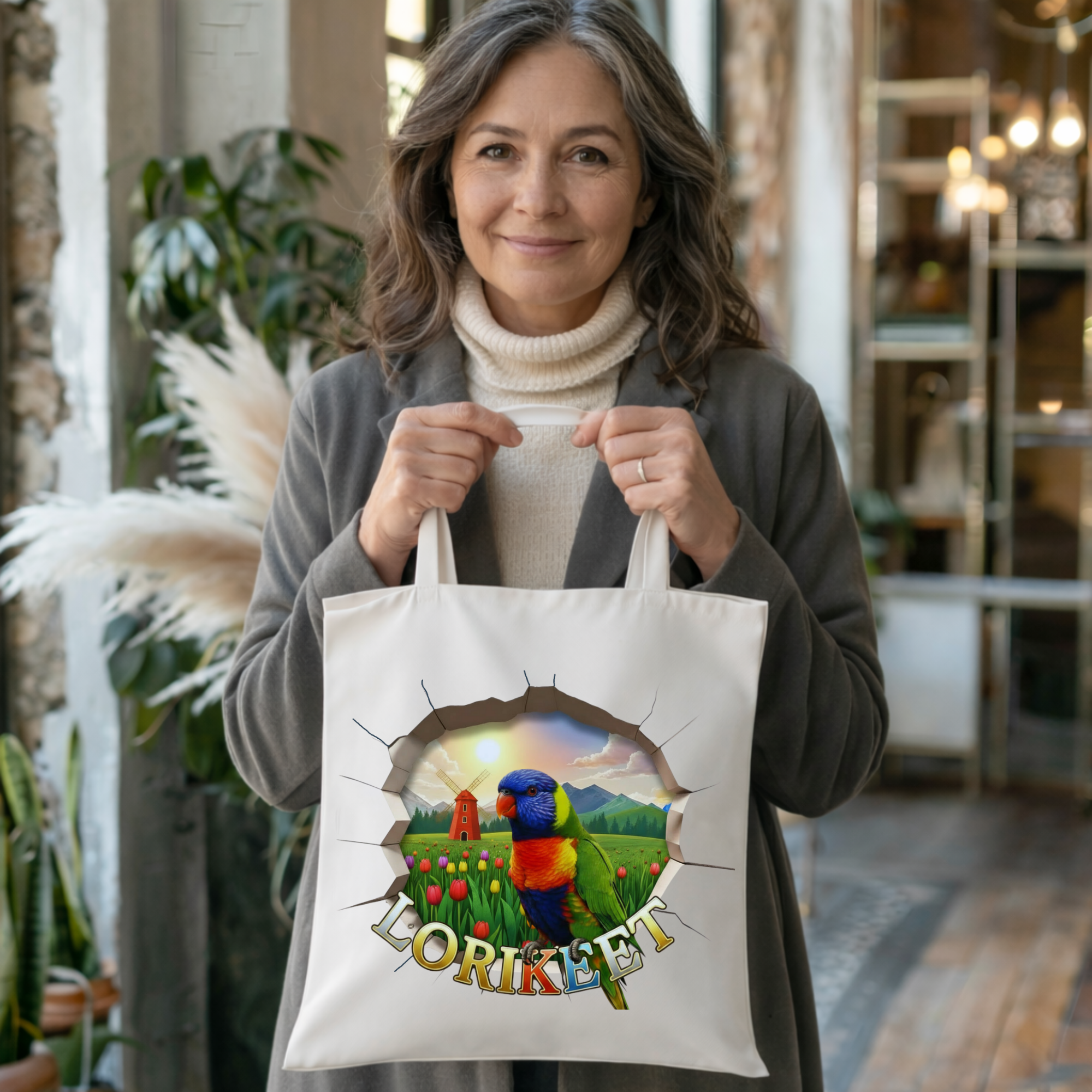 Rainbow Lorikeet Art Tote Bag