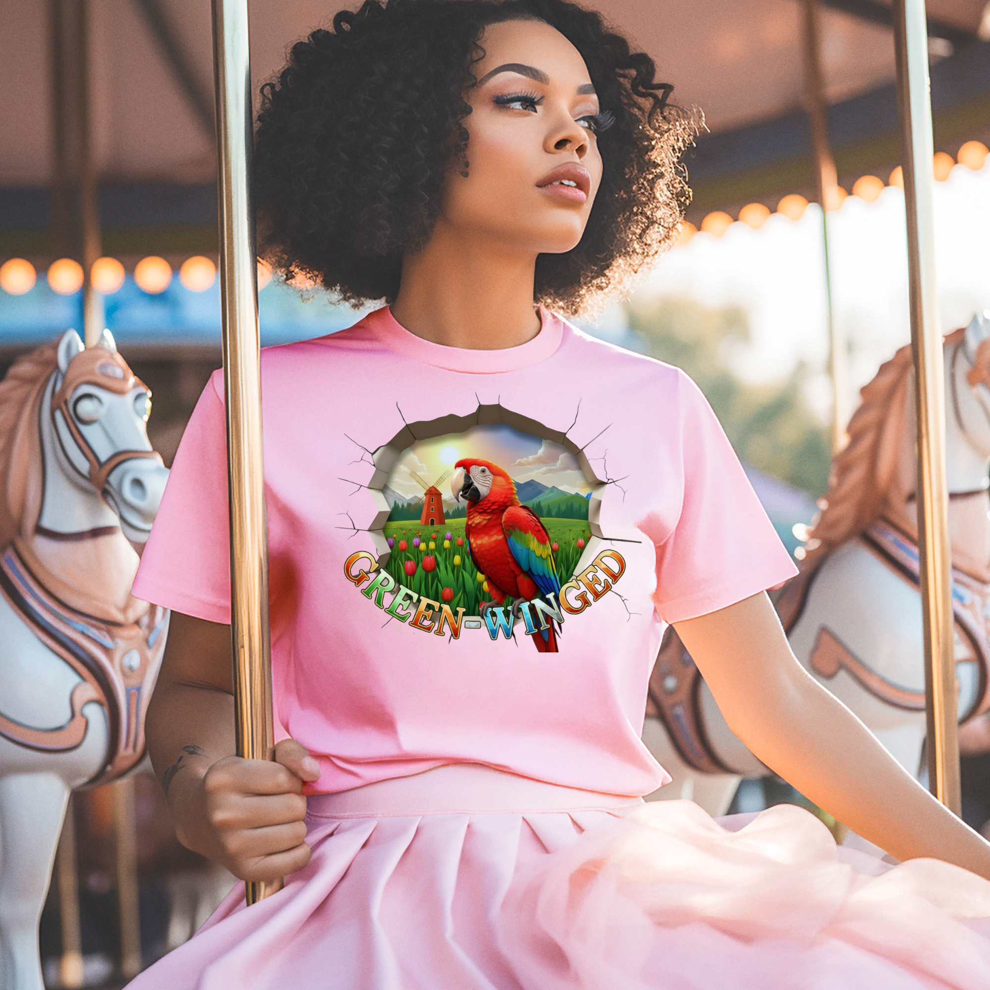 Green Winged Bird T-Shirt