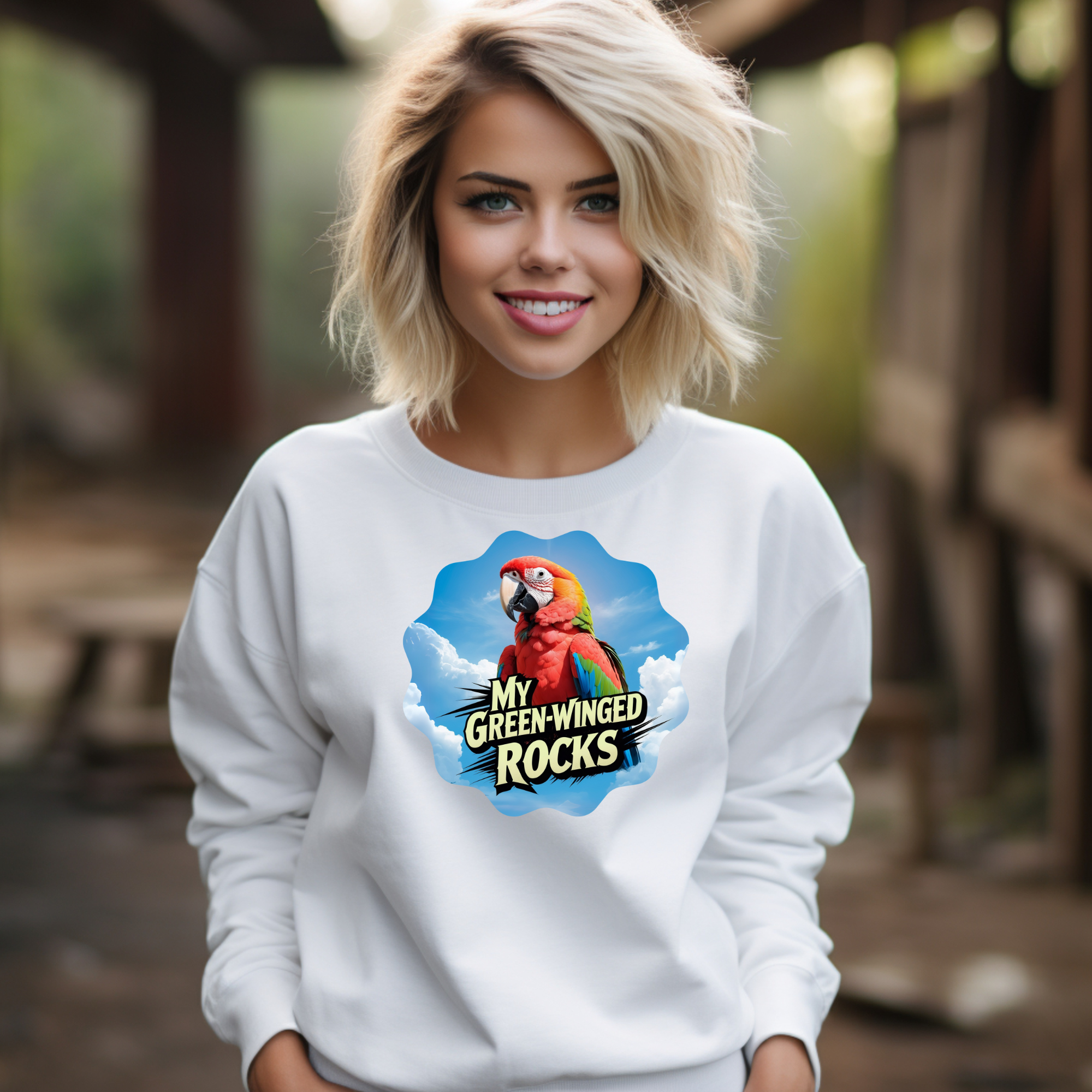 Green Winged Rocks Sweatshirt