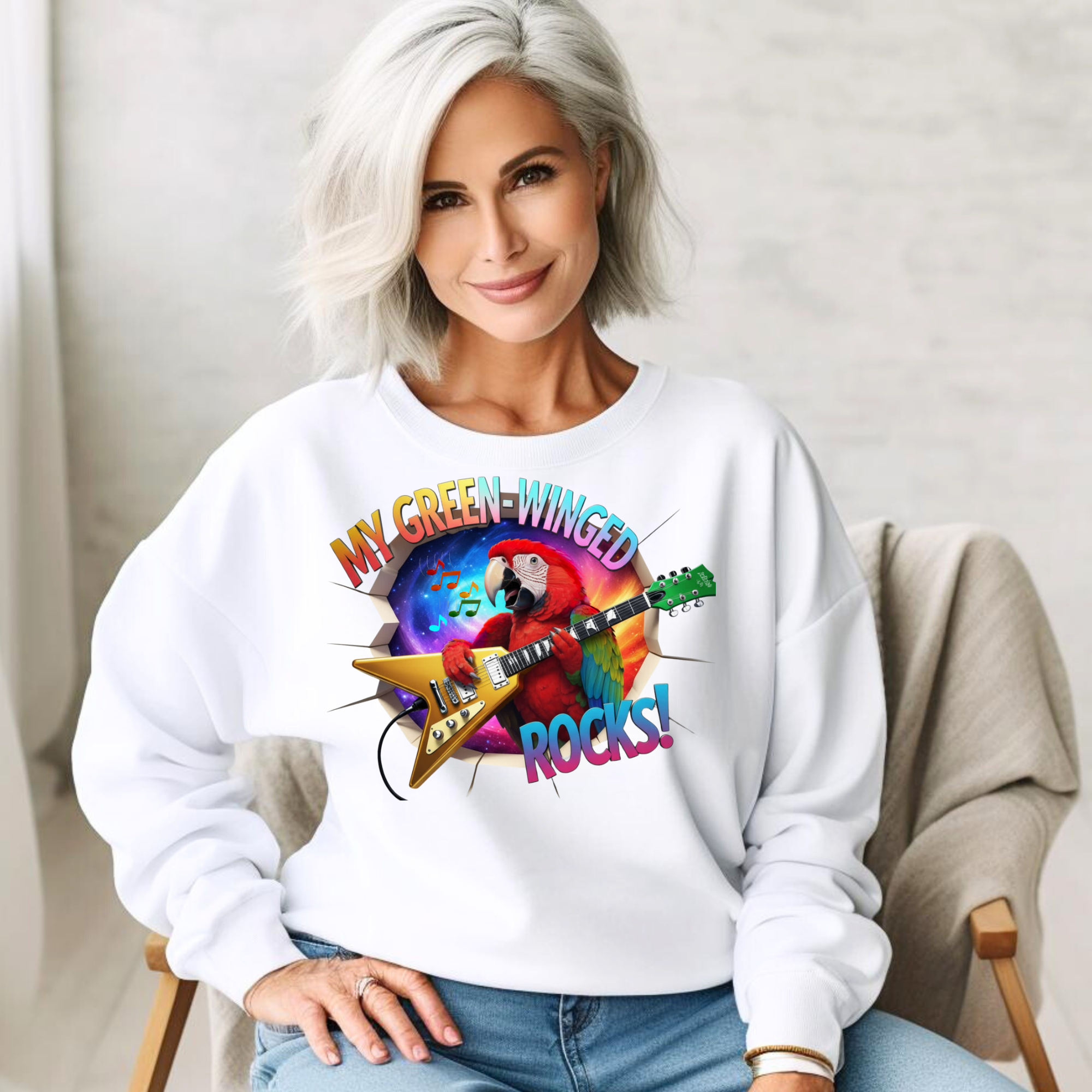 My Green Winged Rocks Sweatshirt