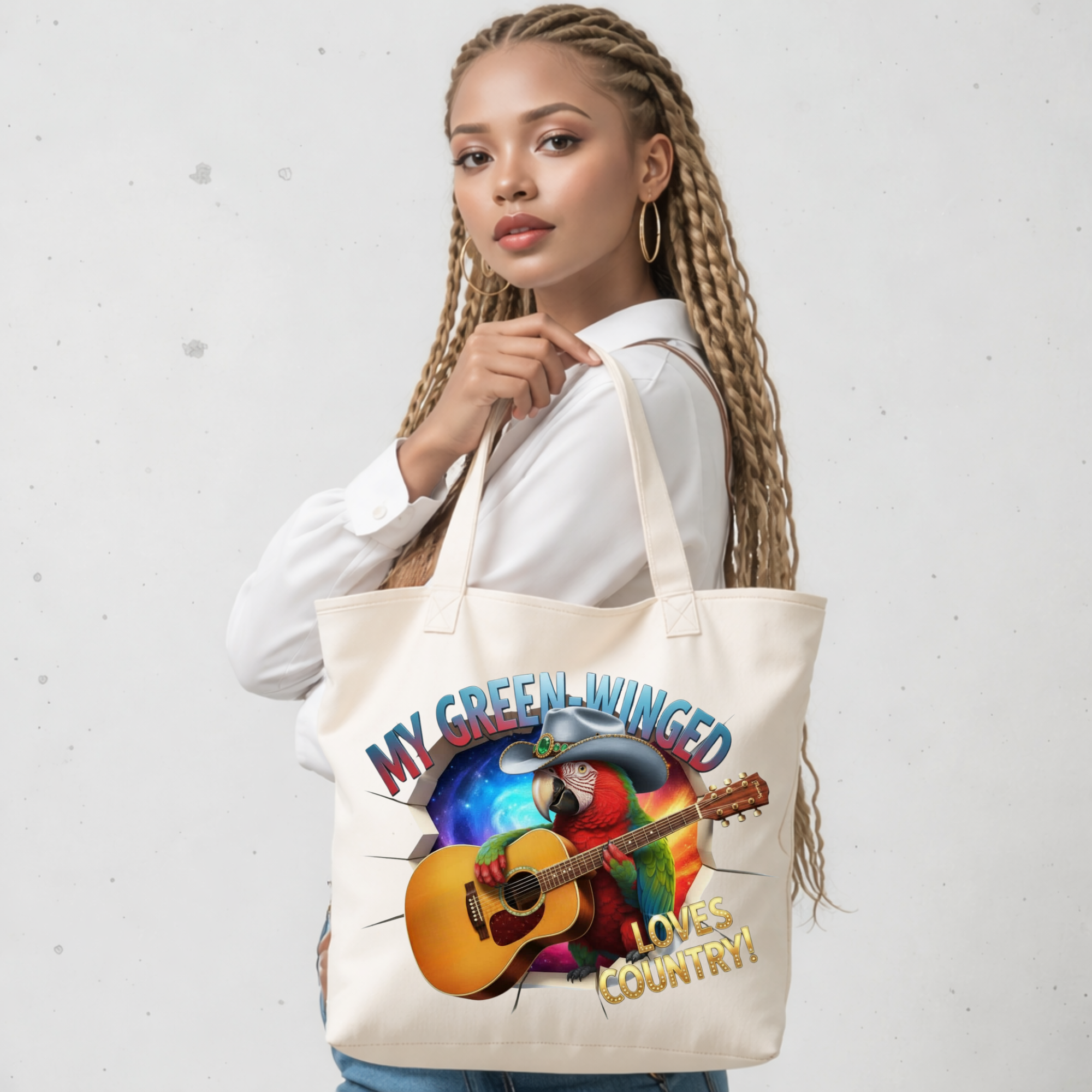 My Green Winged Loves Country Tote Bag
