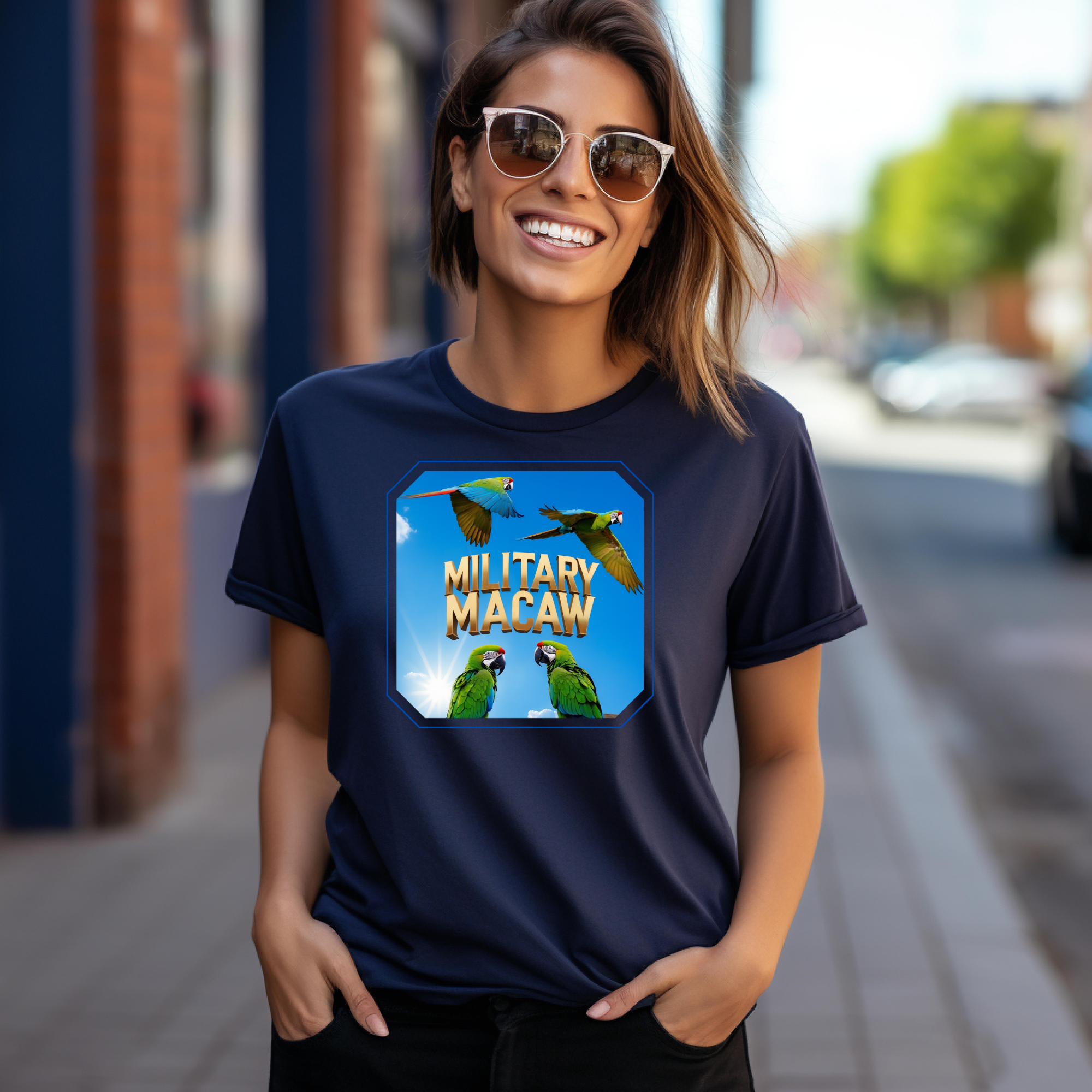 Flying Military Macaw T-Shirt