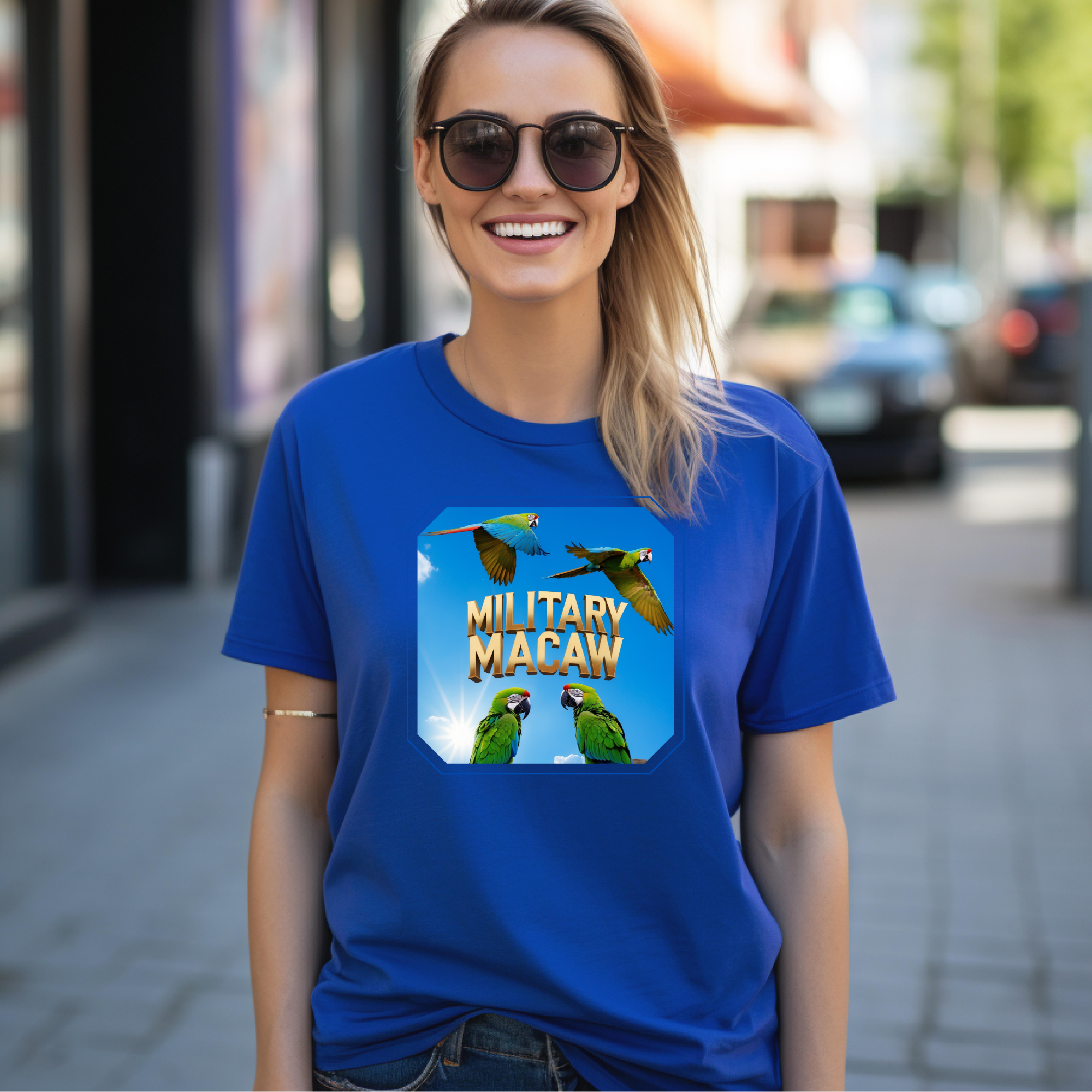 Flying Military Macaw T-Shirt