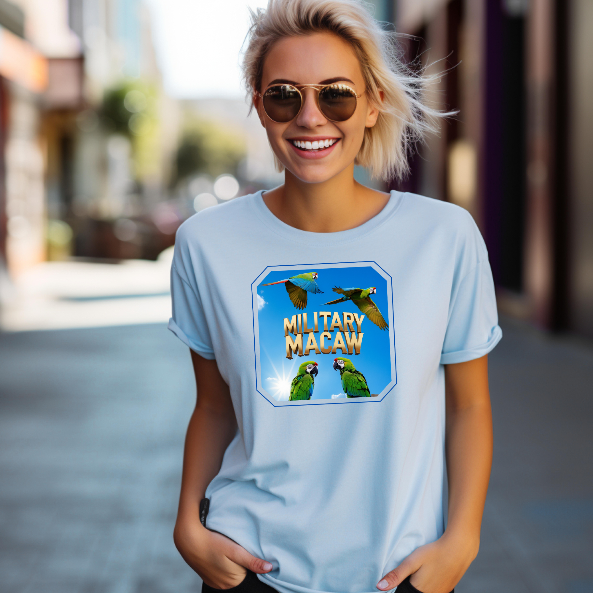Flying Military Macaw T-Shirt