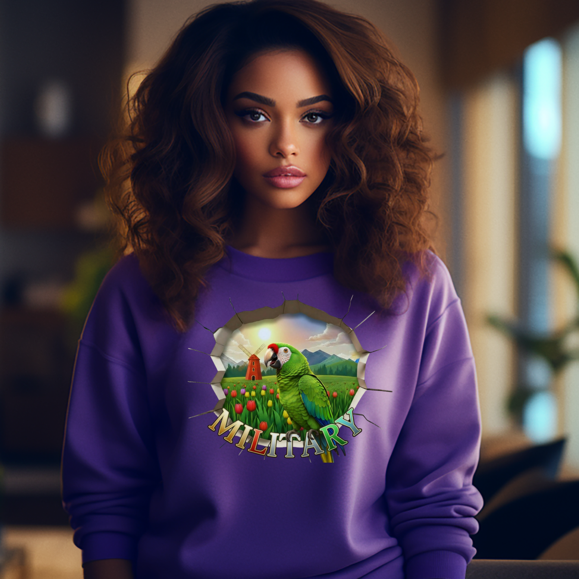 Military Parrot Sweatshirt
