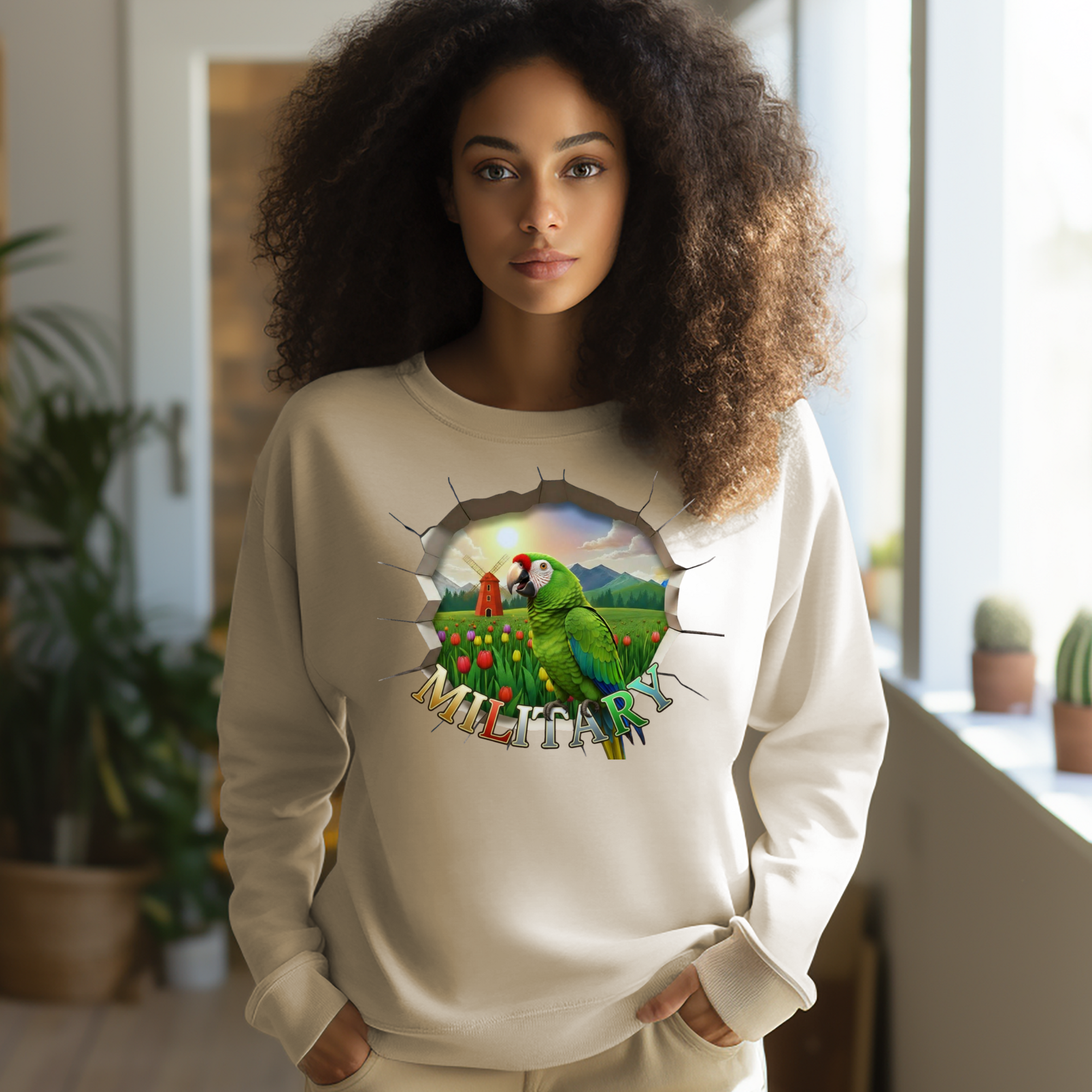 Military Parrot Sweatshirt