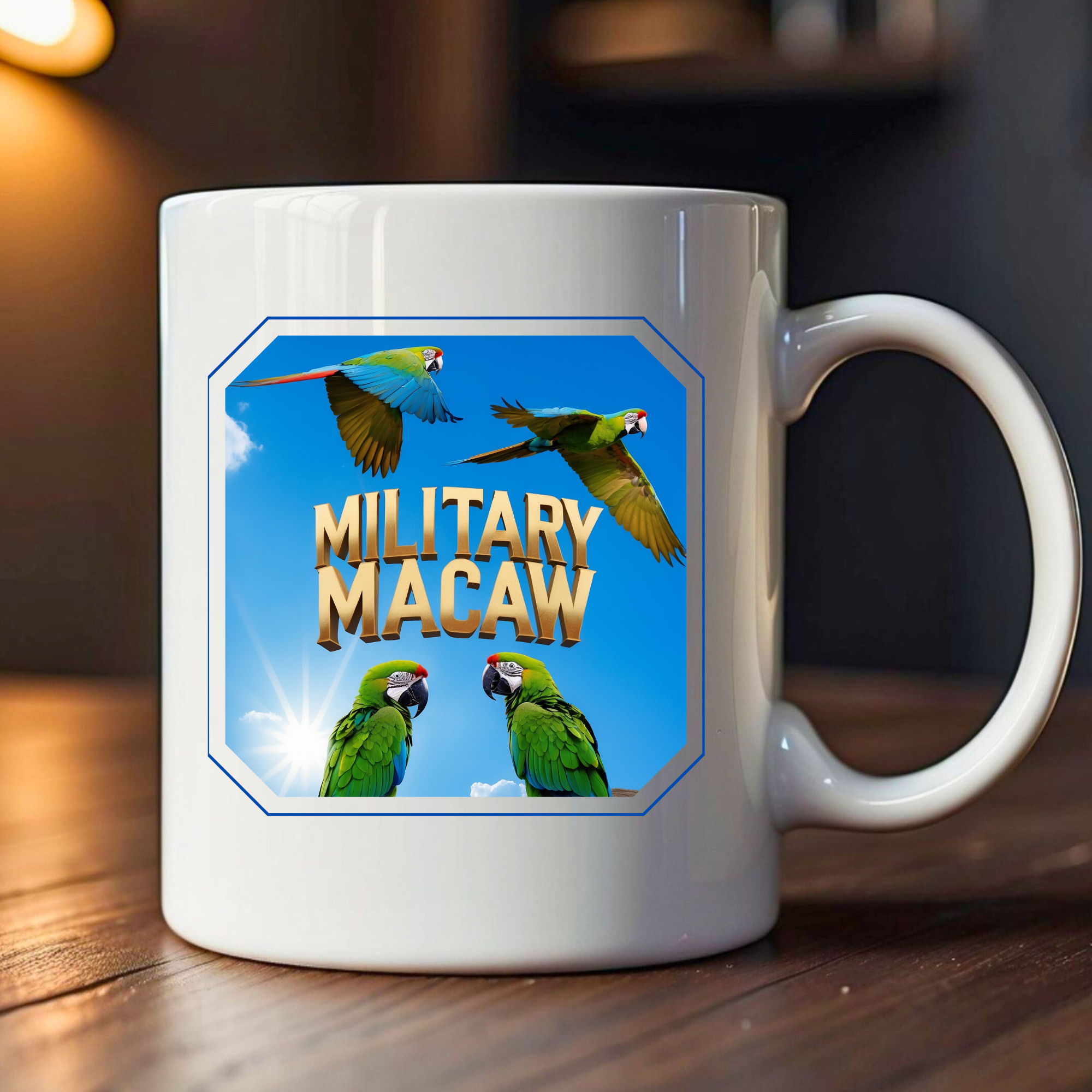 Flying Military Macaw Mug