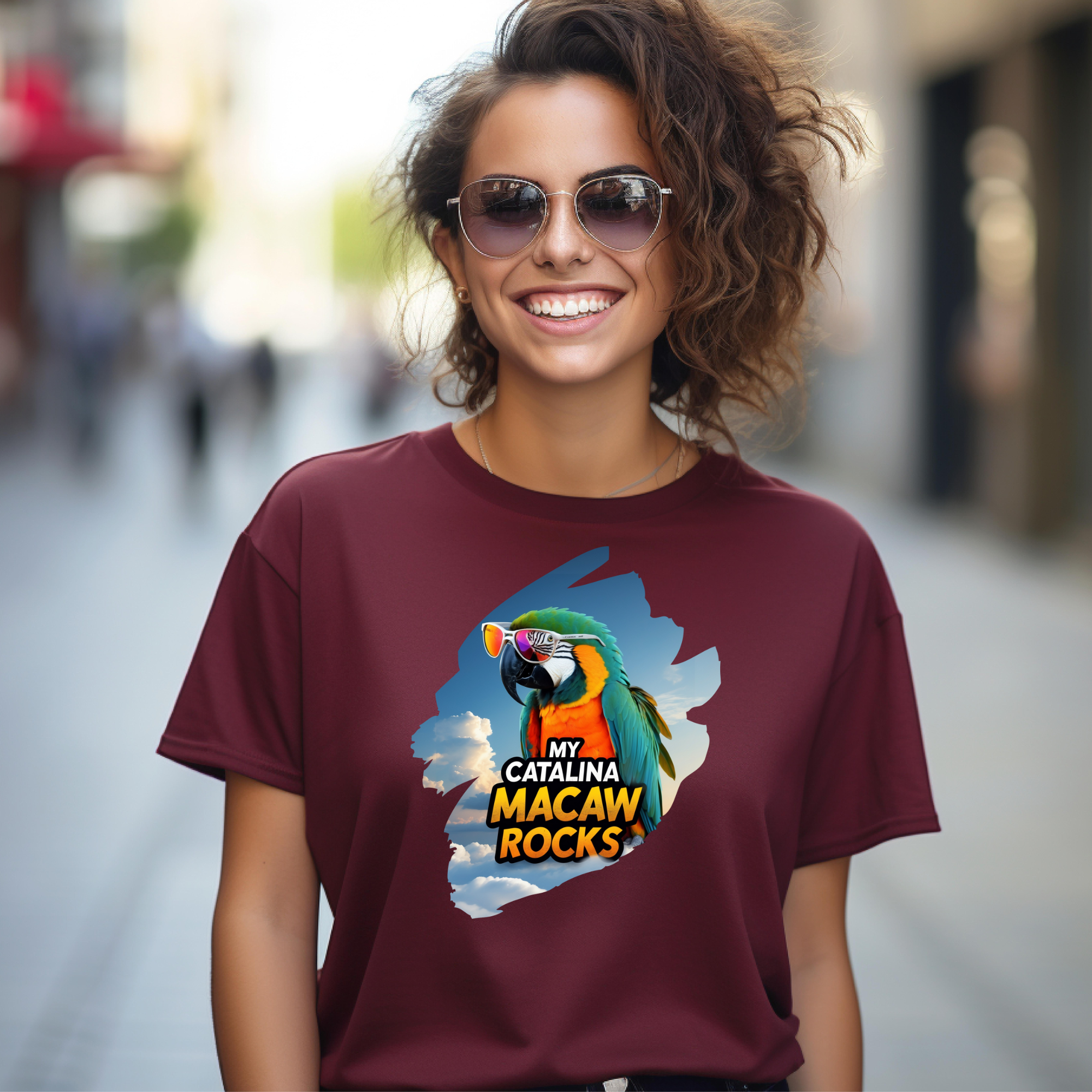 Catalina Macaw Rocks T-Shirt