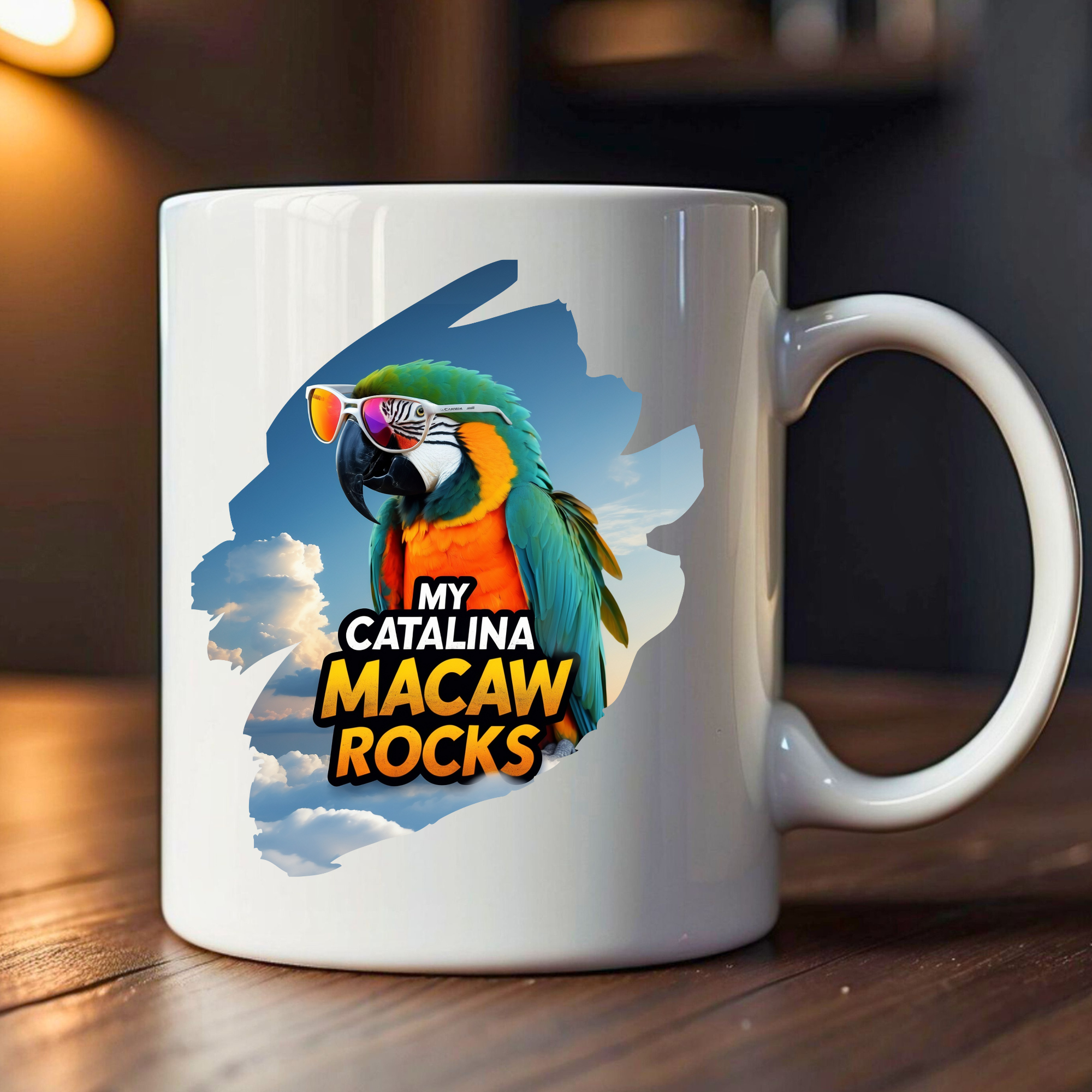 Catalina Macaw Rocks Mug