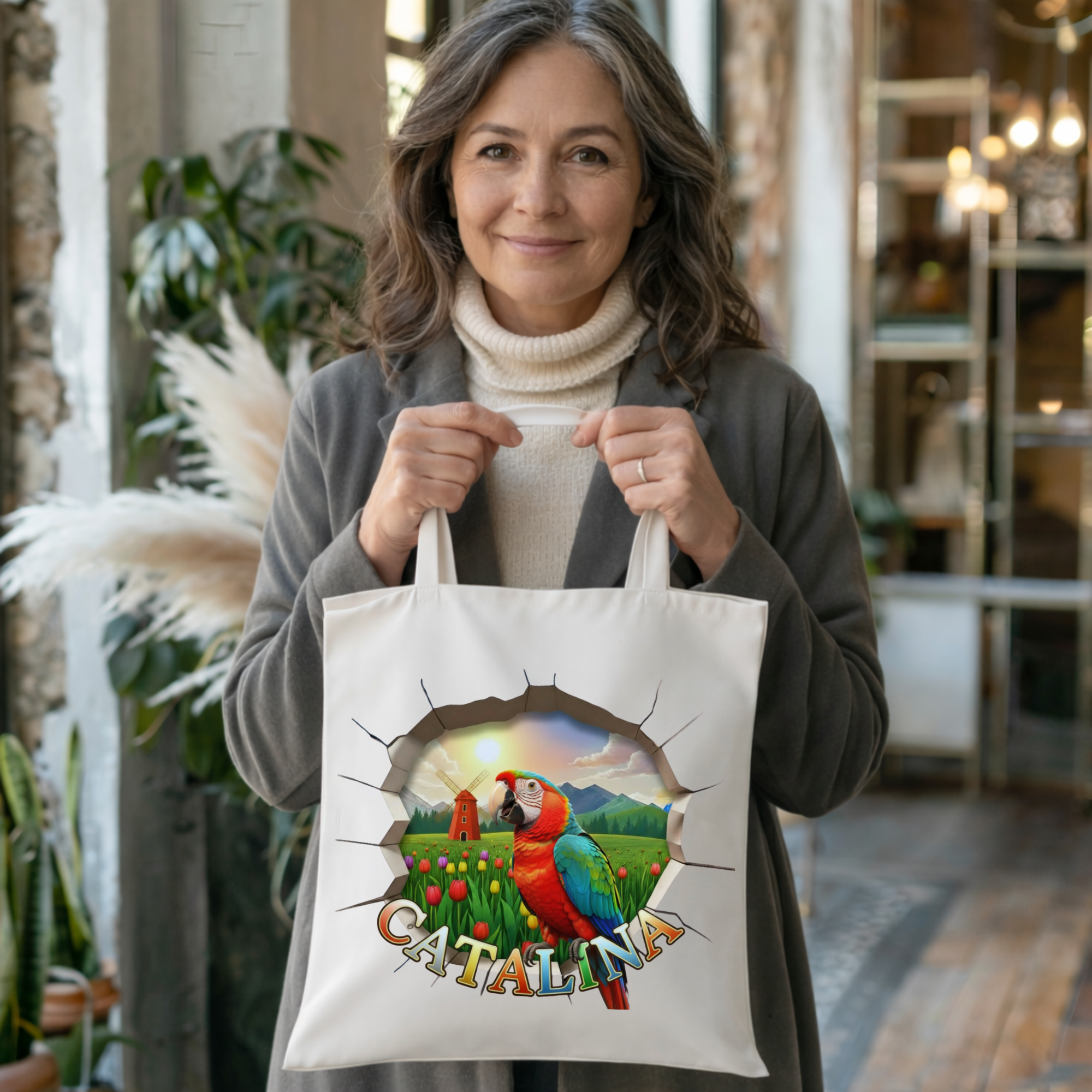 Catalina Parrot Art Tote Bag