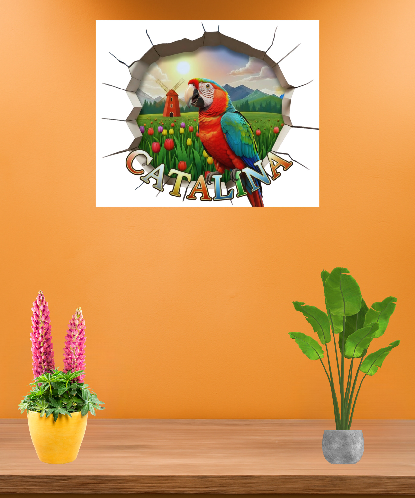 Catalina Parrot Art Wall-Hanging