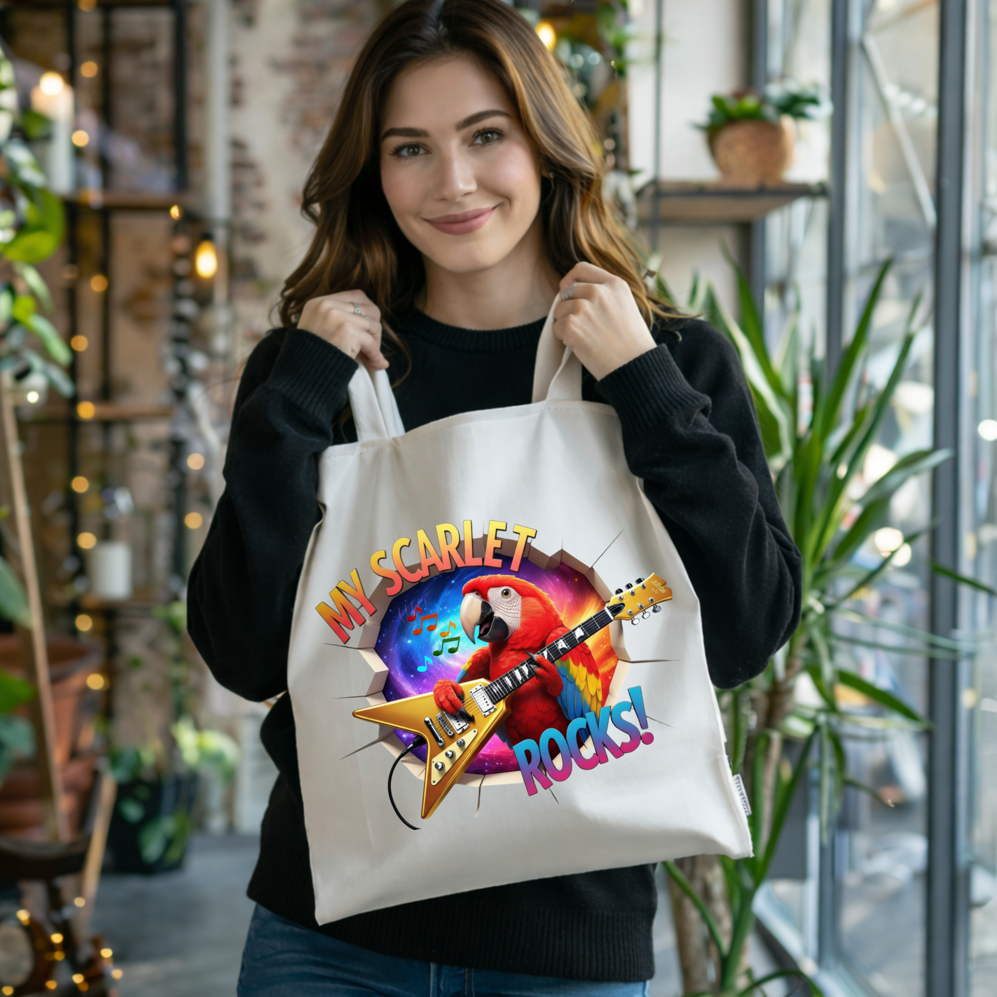 Scarlet Macaw Breakthrough Tote Bag