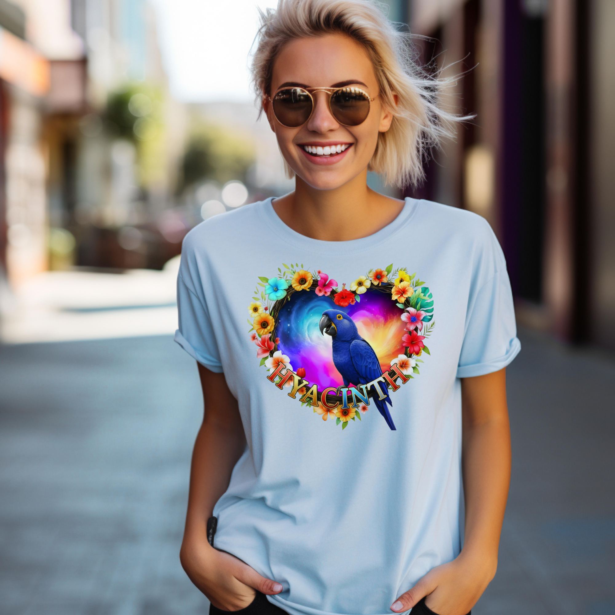 Blue Hyacinth Bird T-Shirt