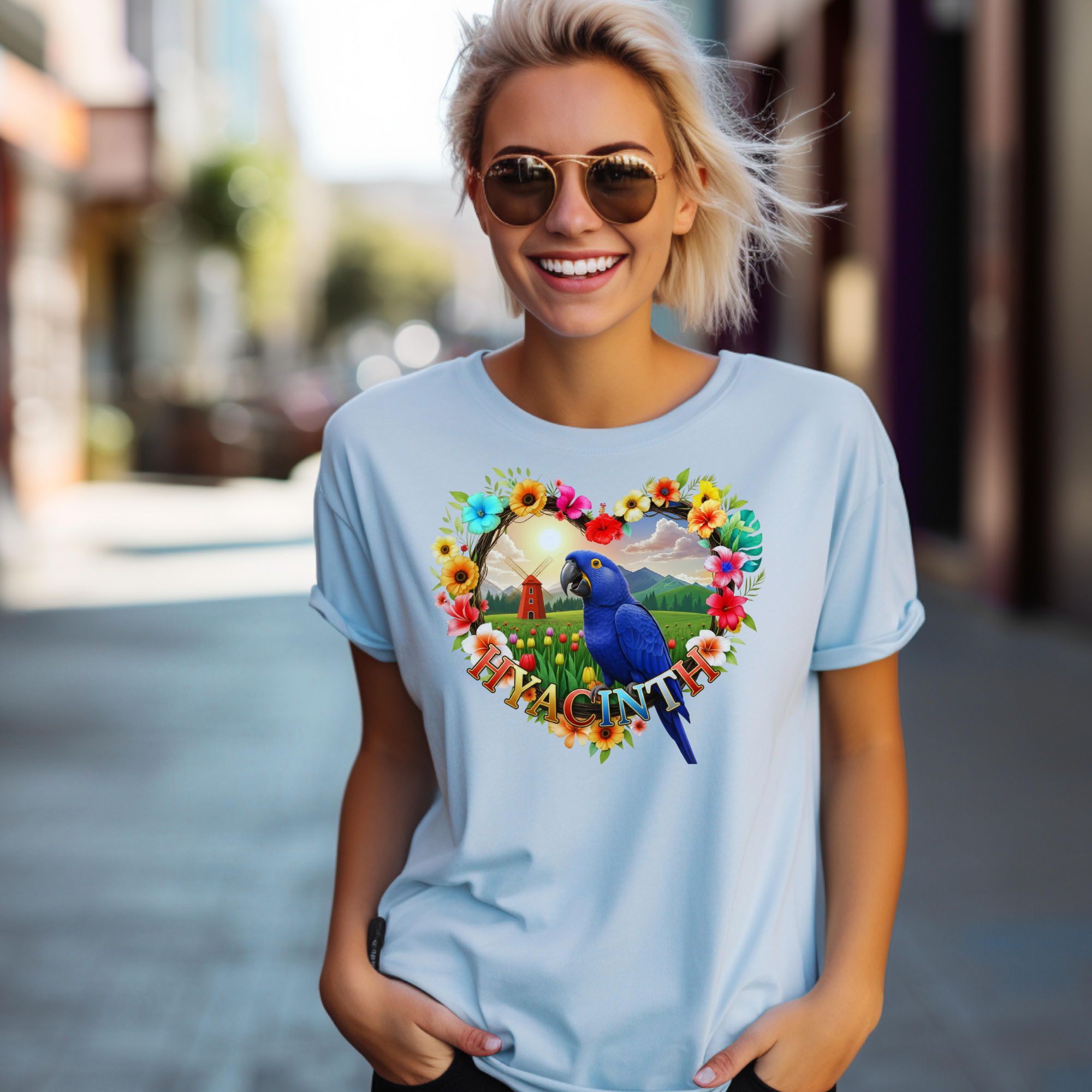 Blue Hyacinth Parrot T Shirt