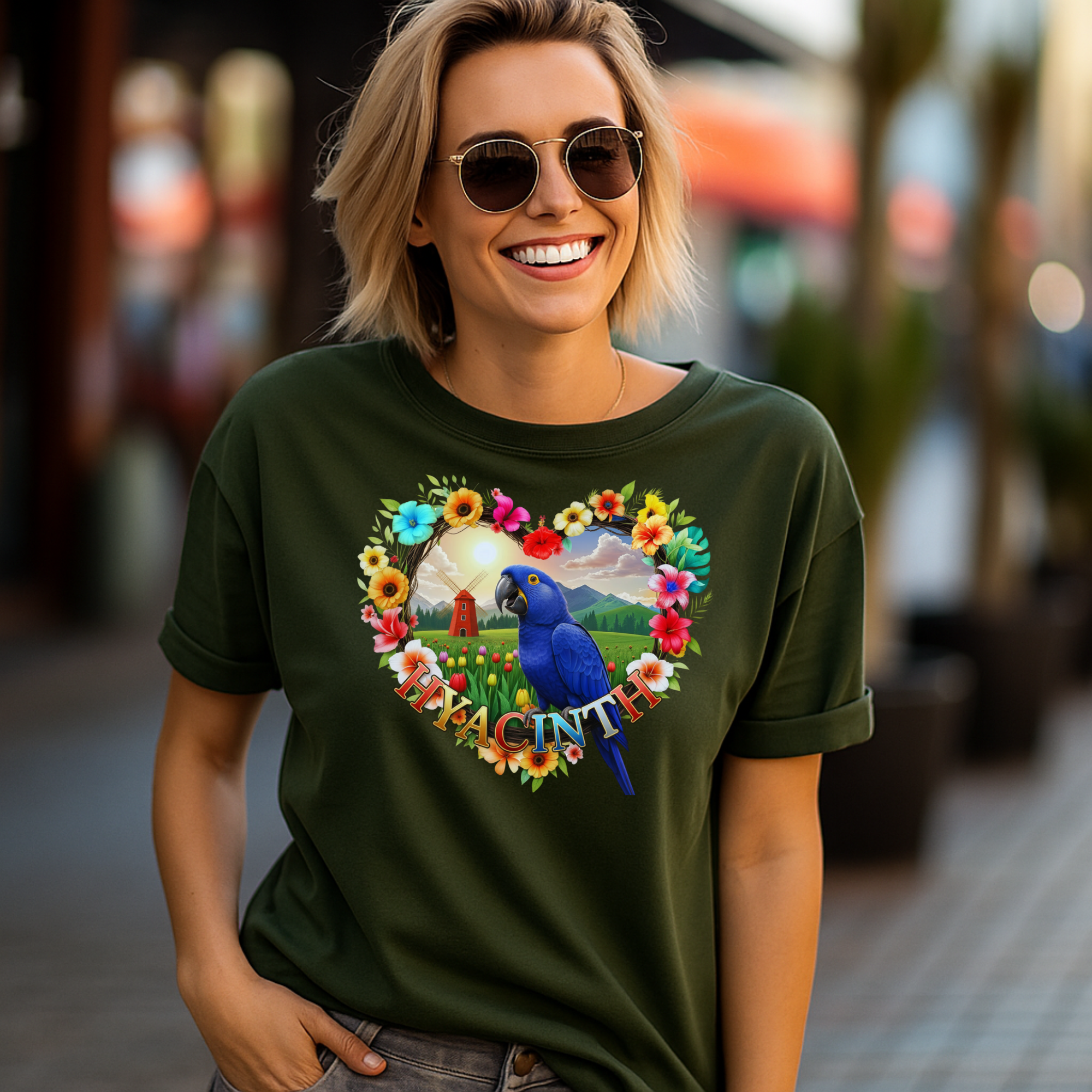 Blue Hyacinth Parrot T Shirt