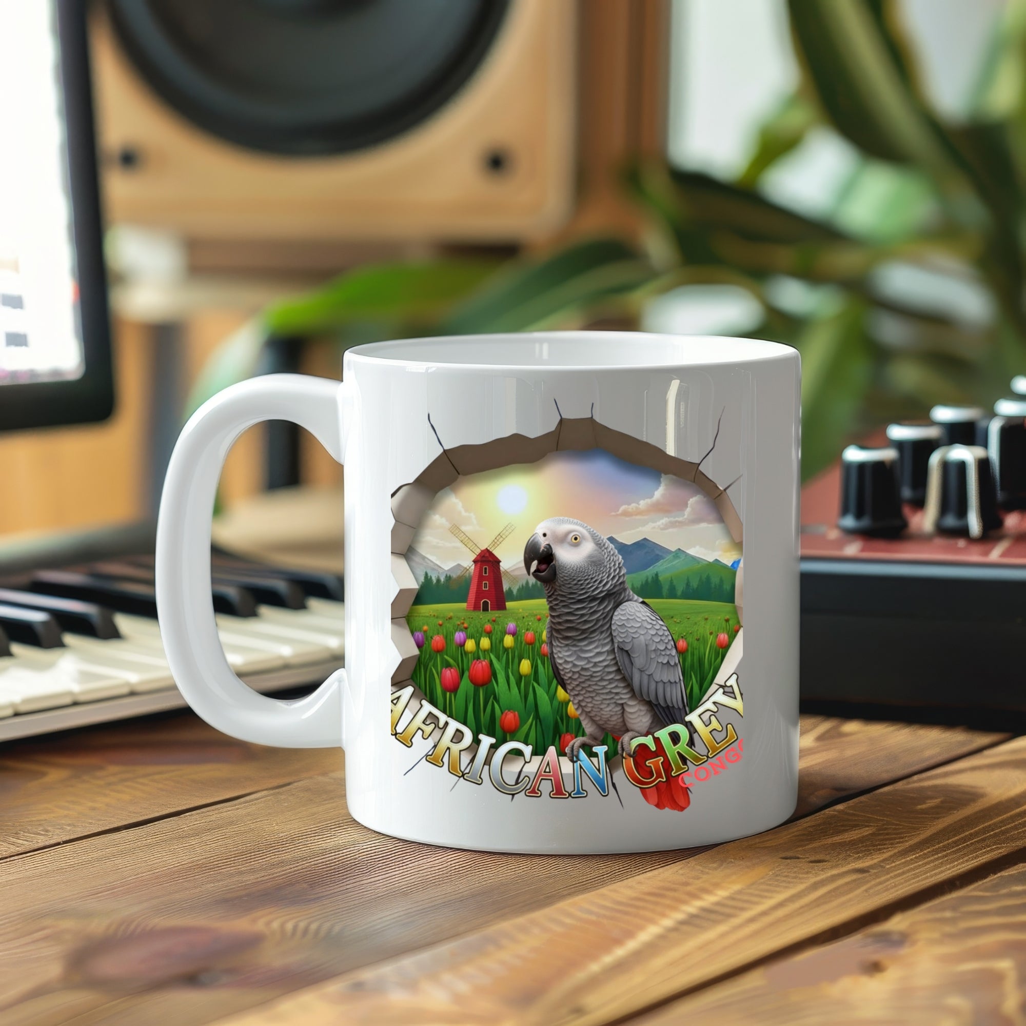 African Grey Congo Mug