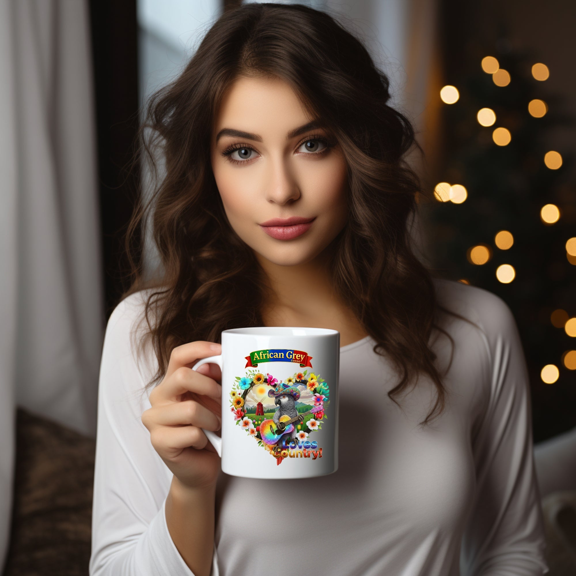 African Grey Congo Country Love Mug
