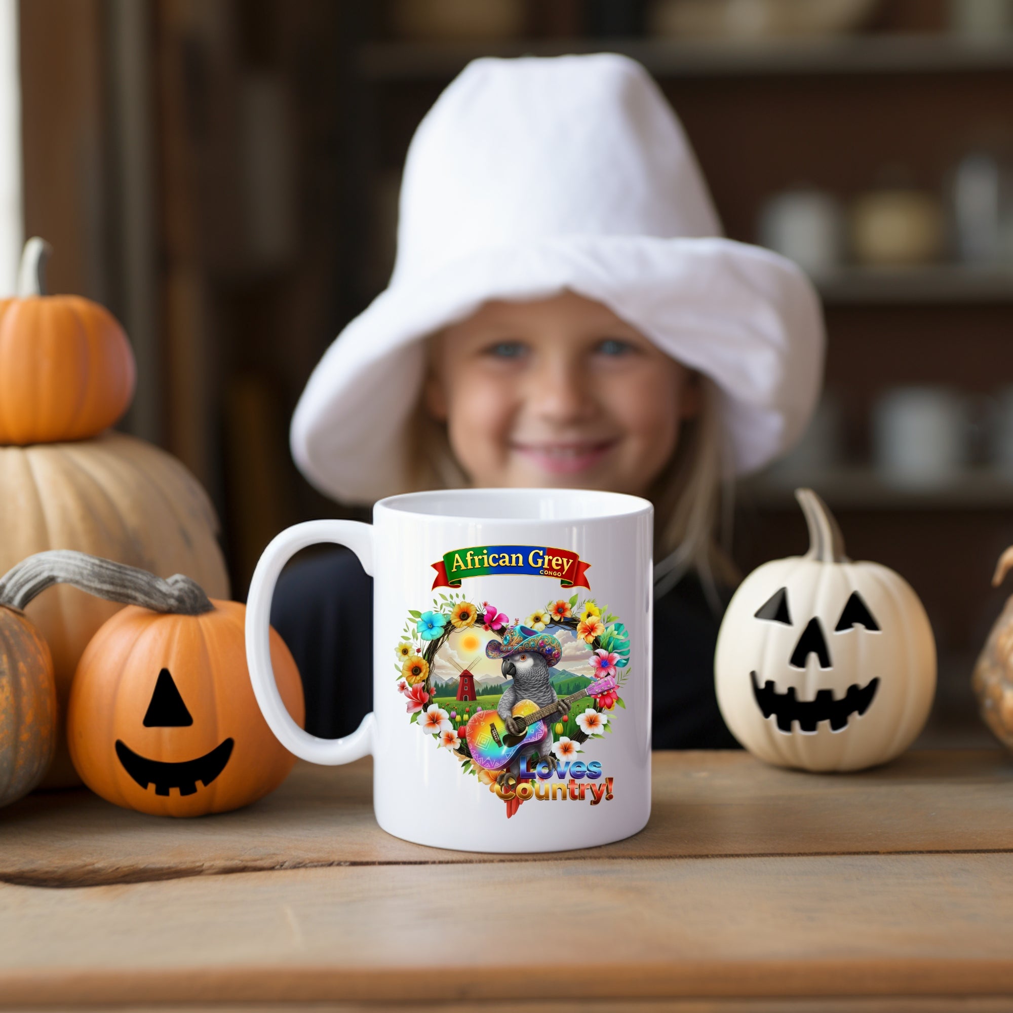 African Grey Congo Country Love Mug