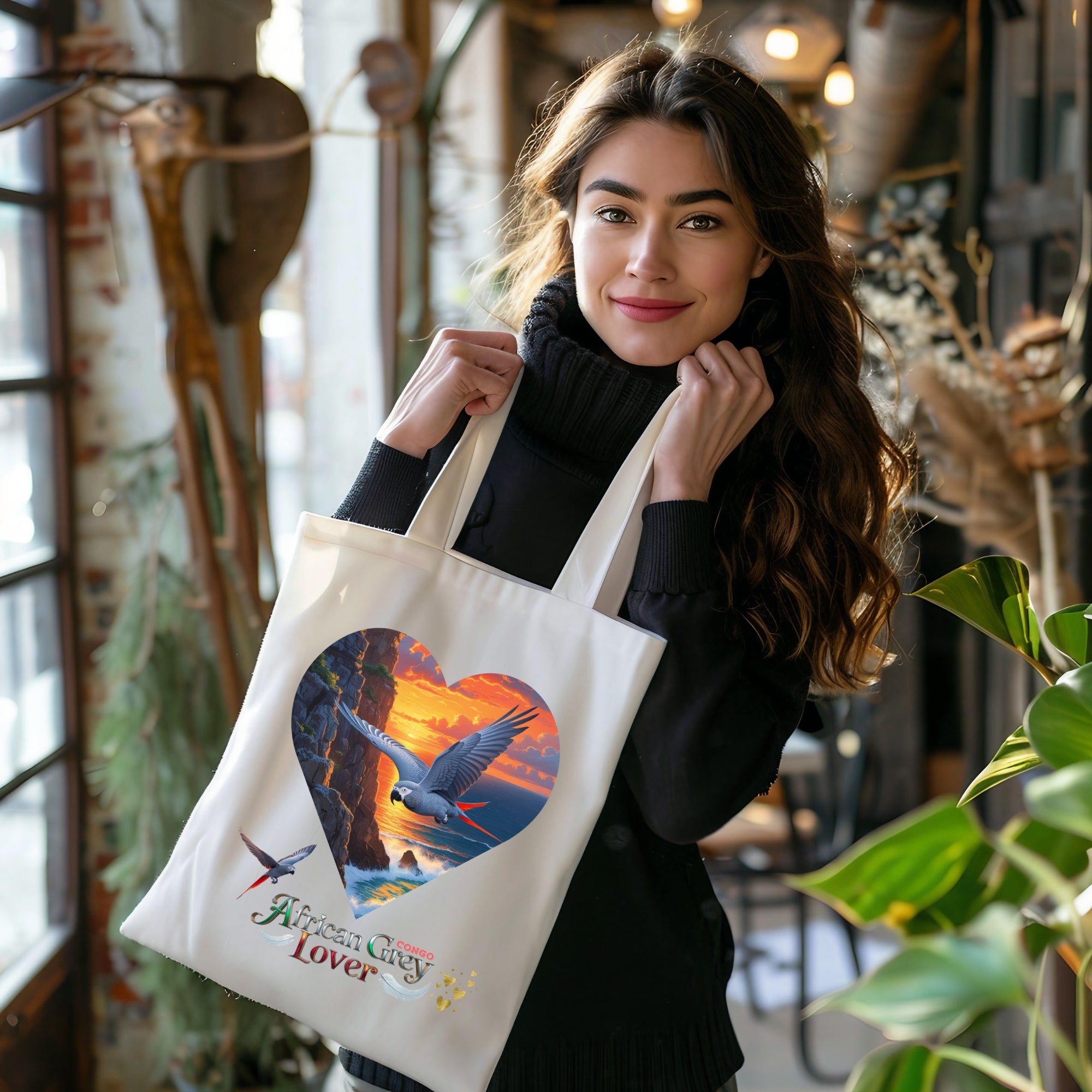 African Grey Lover Tote Bag