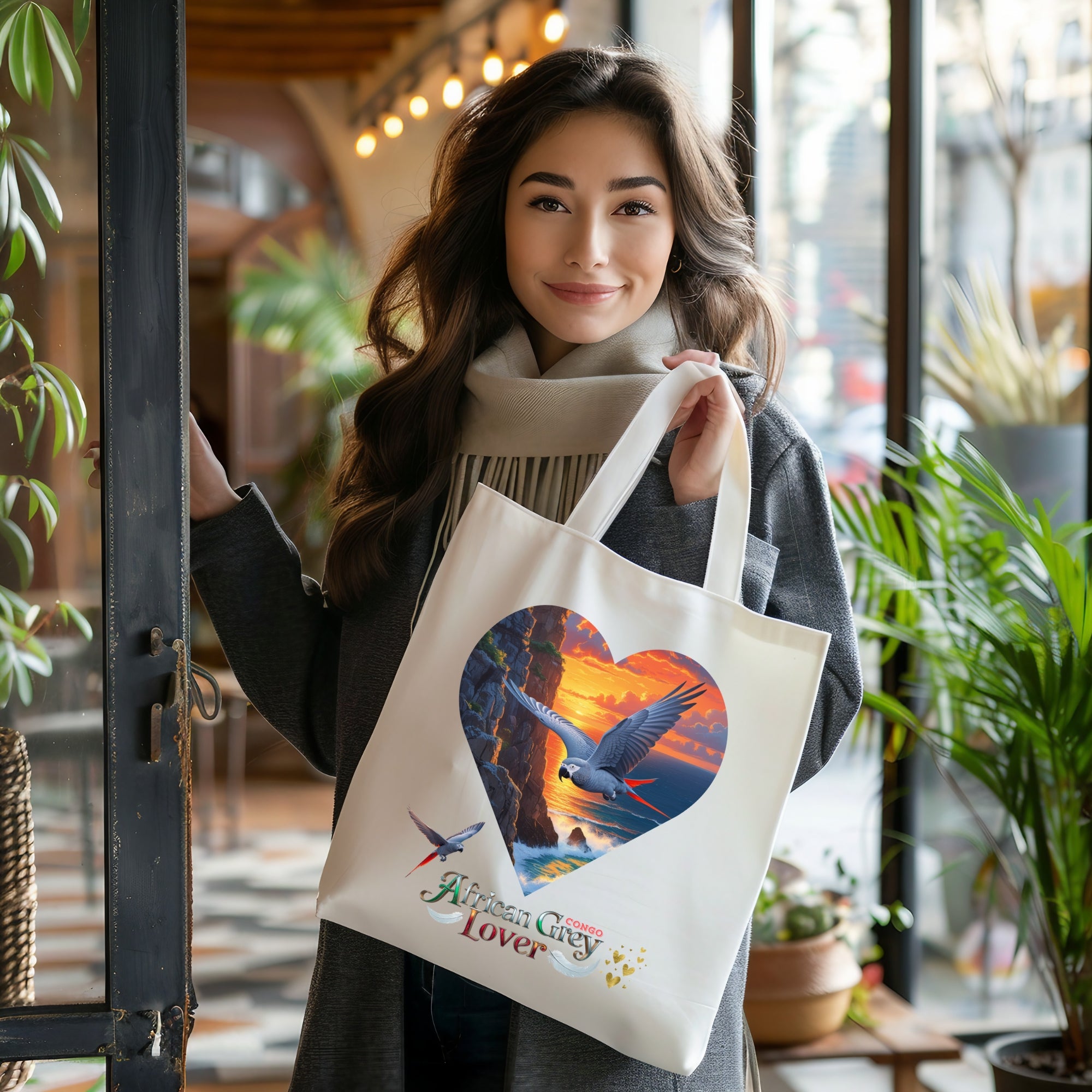 African Grey Lover Tote Bag