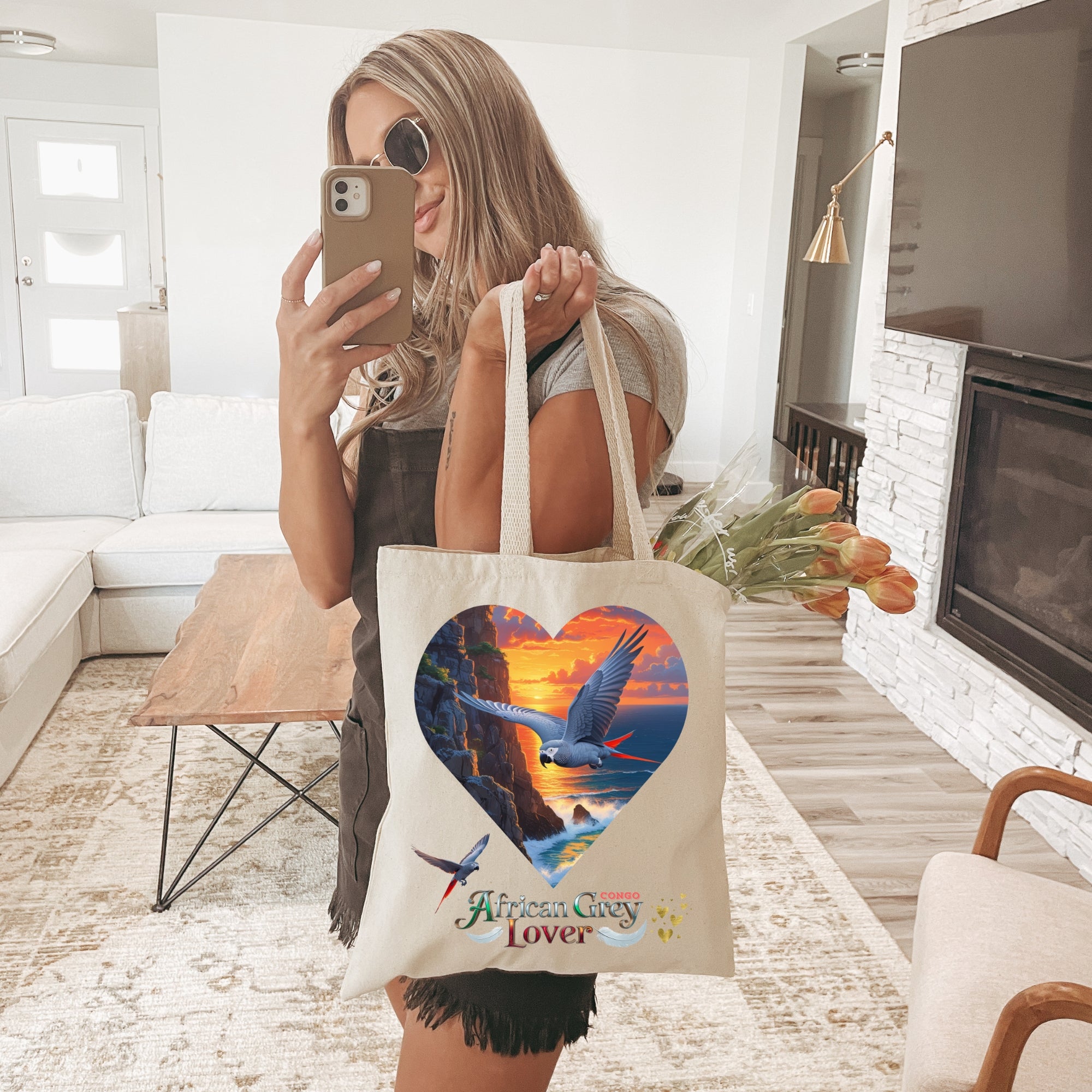 African Grey Lover Tote Bag