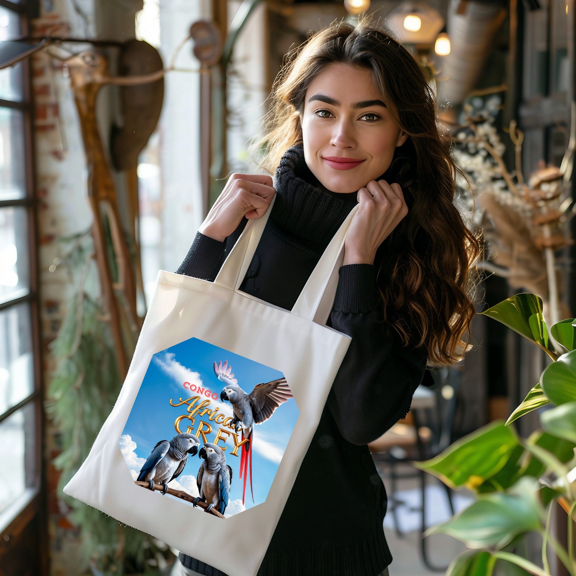 African Grey Congo Tote Bag