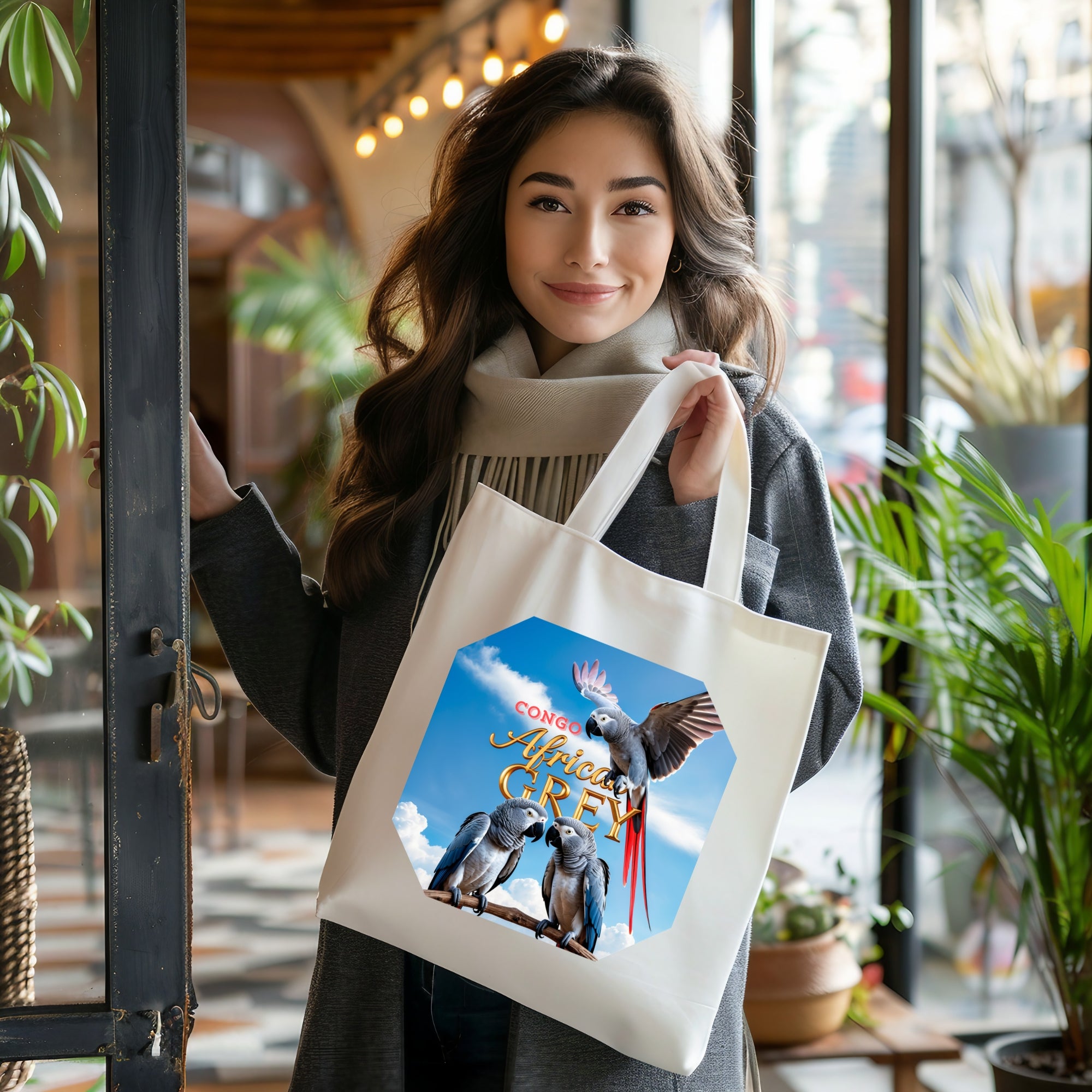 African Grey Congo Tote Bag