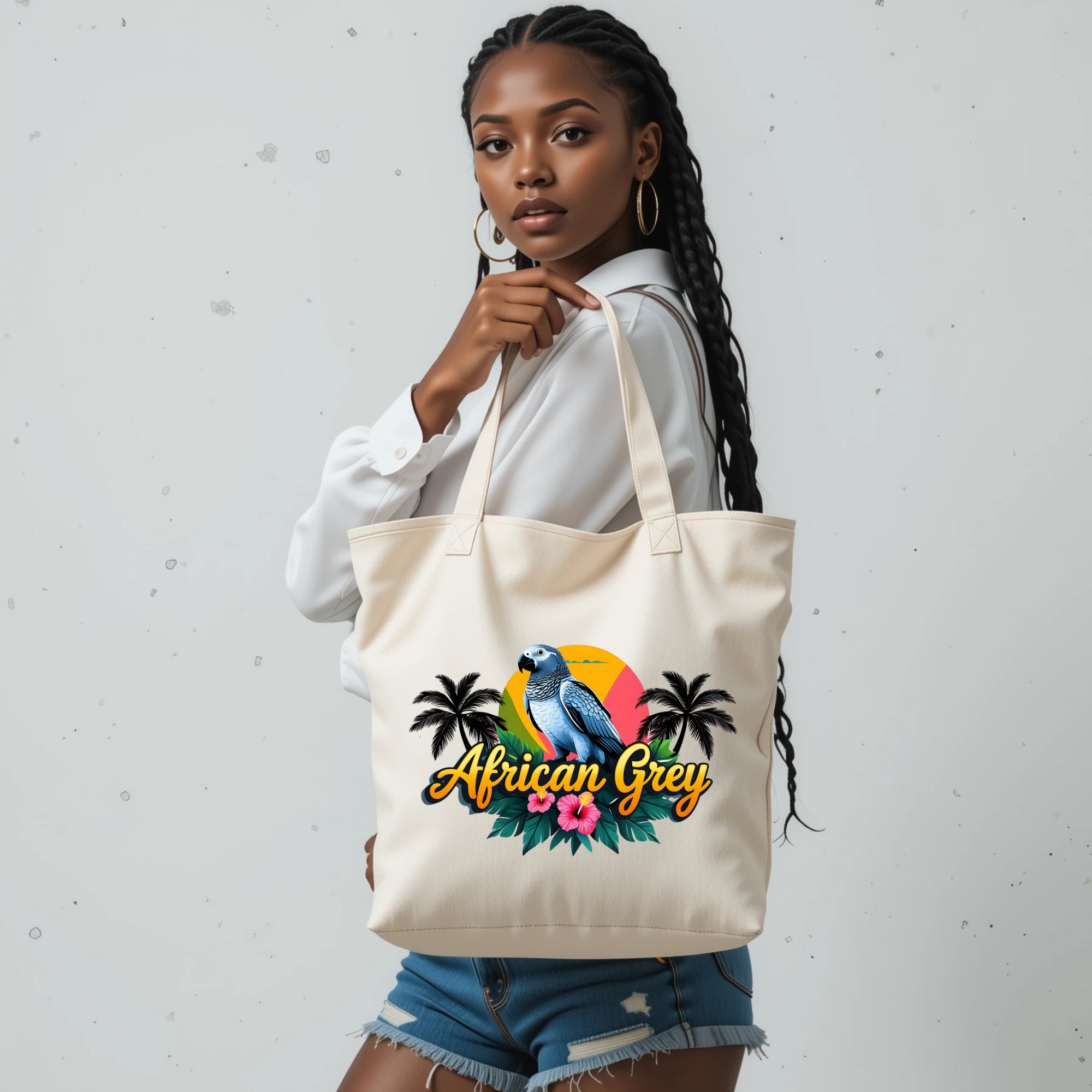African Grey Congo Tote Bag