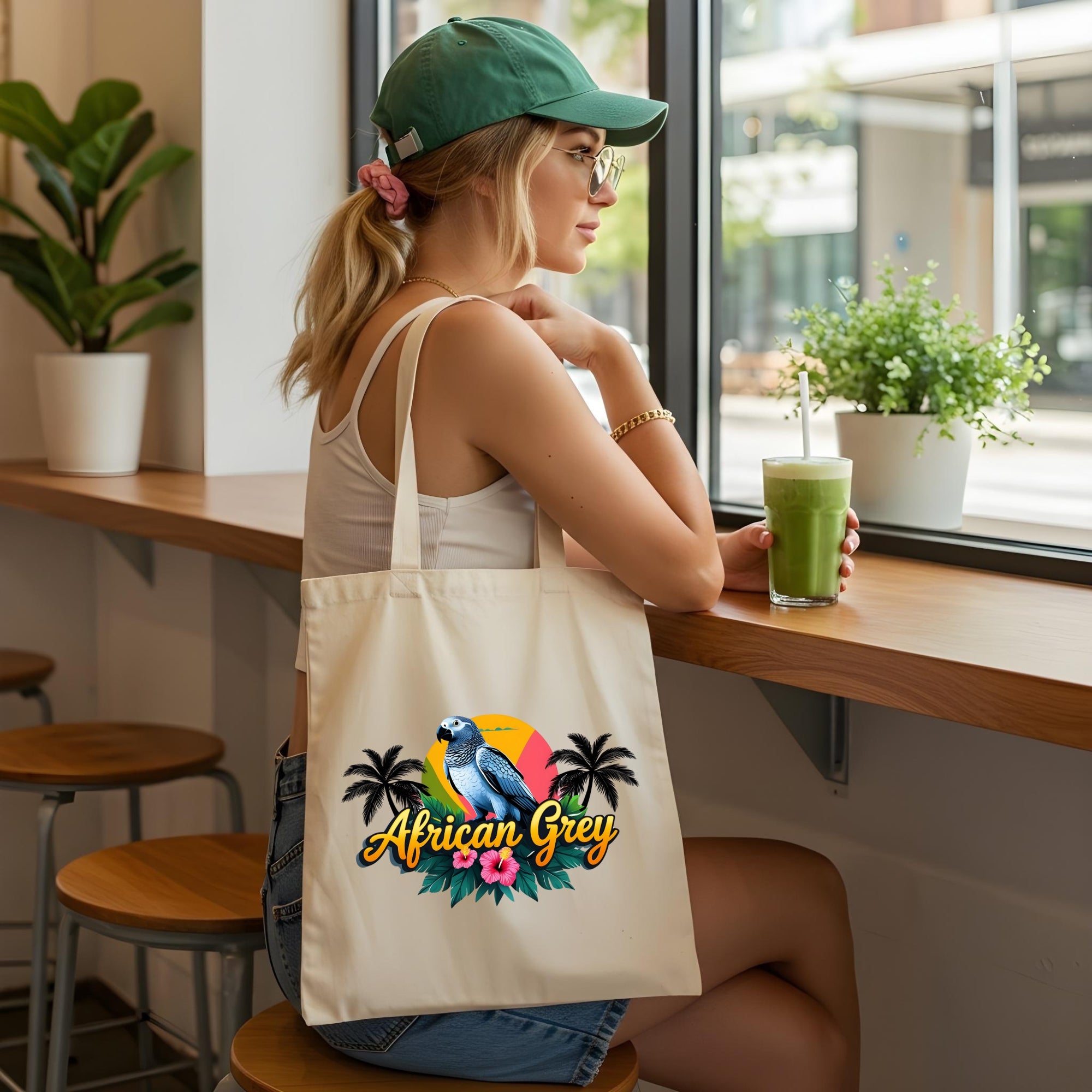 African Grey Congo Tote Bag