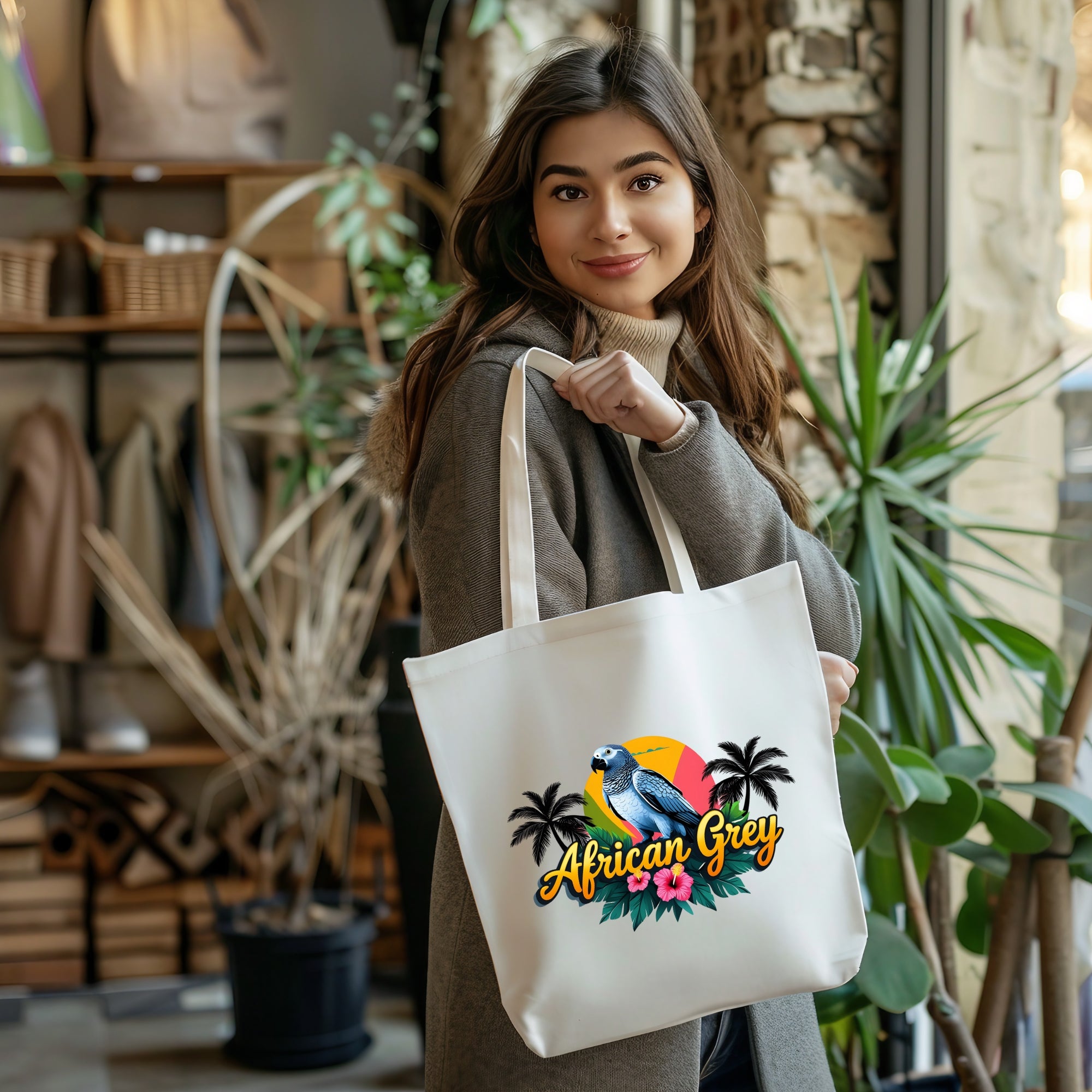 African Grey Congo Tote Bag