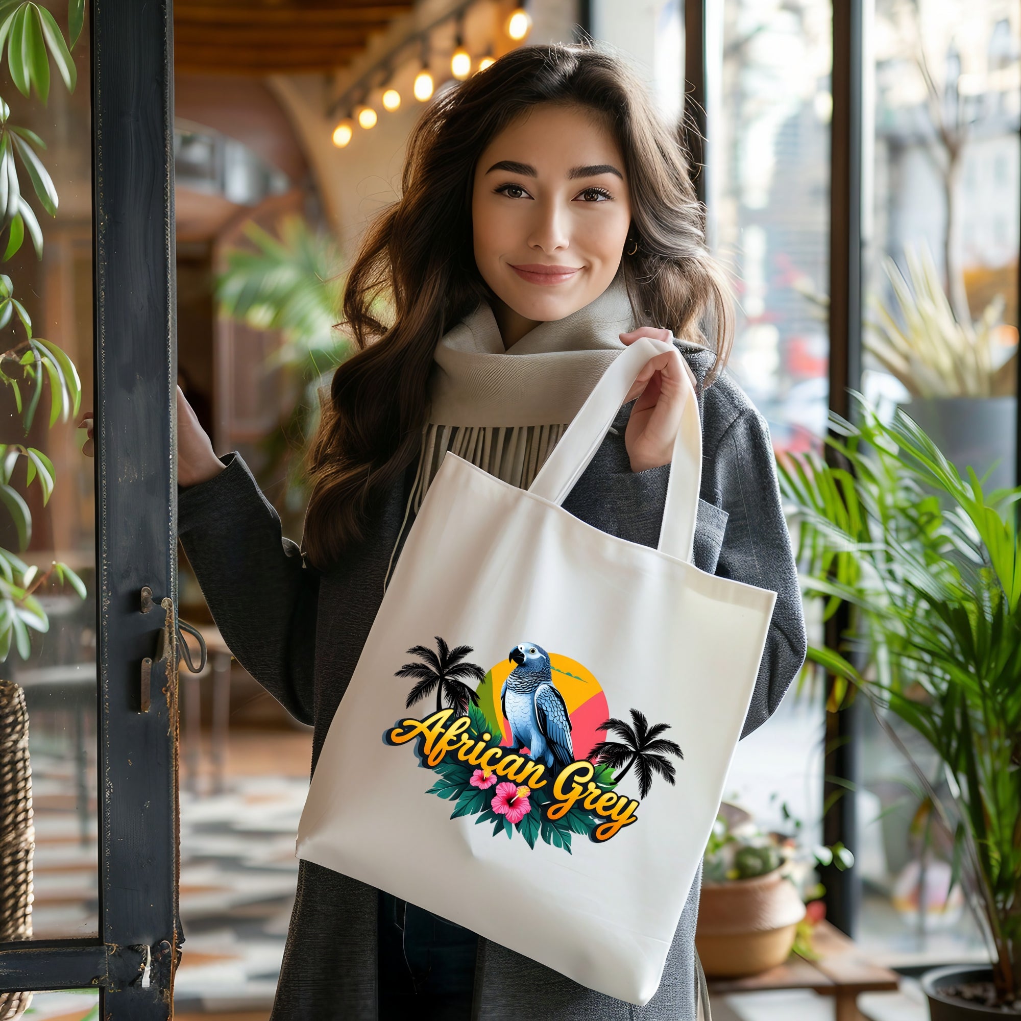 African Grey Congo Tote Bag