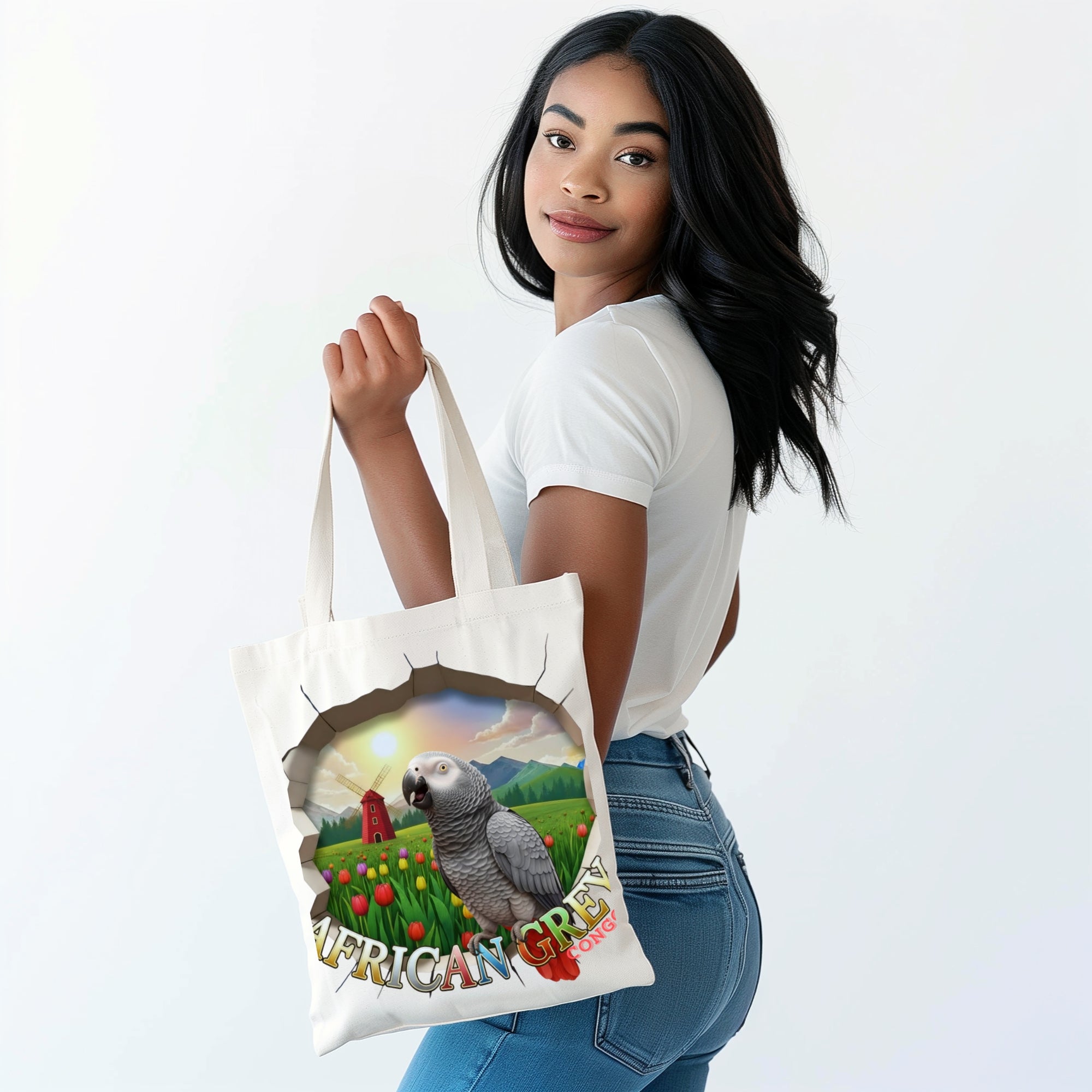 African Grey Congo Tote Bag