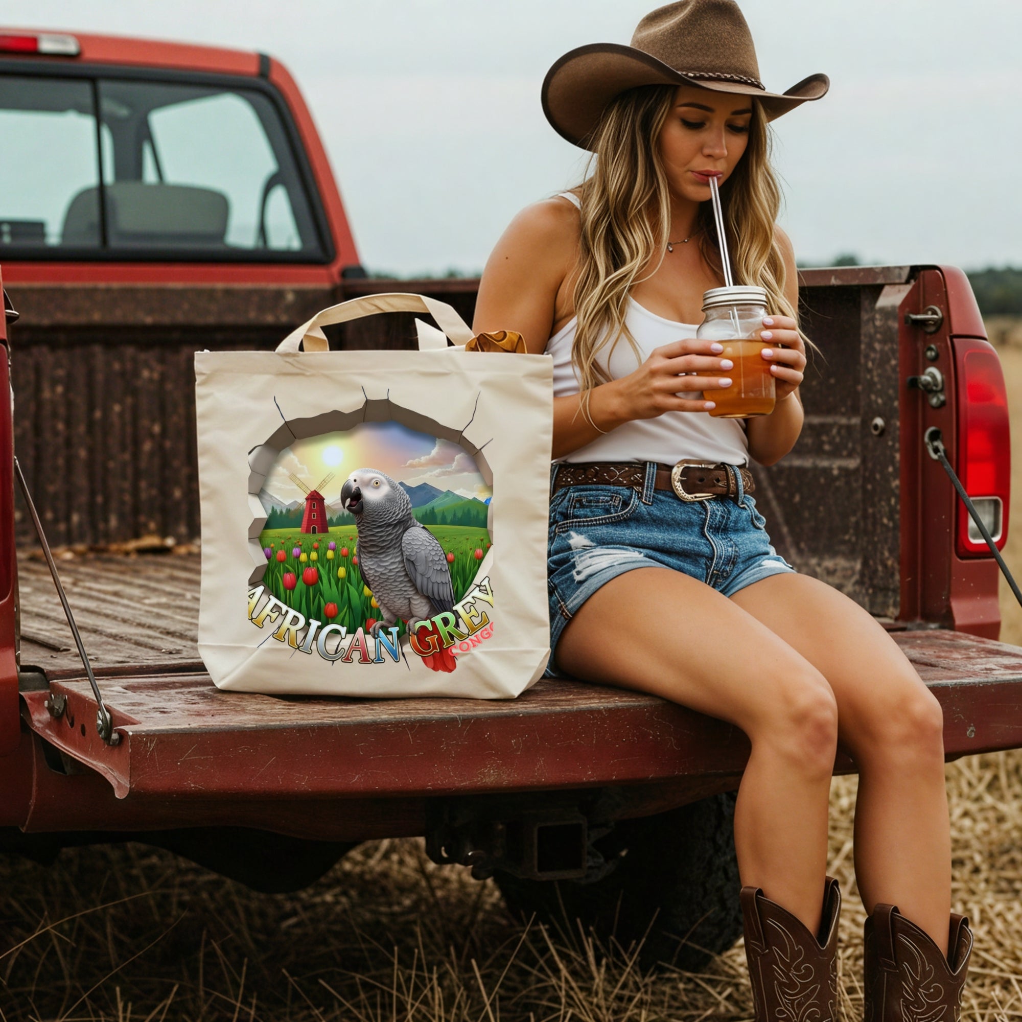 African Grey Congo Tote Bag