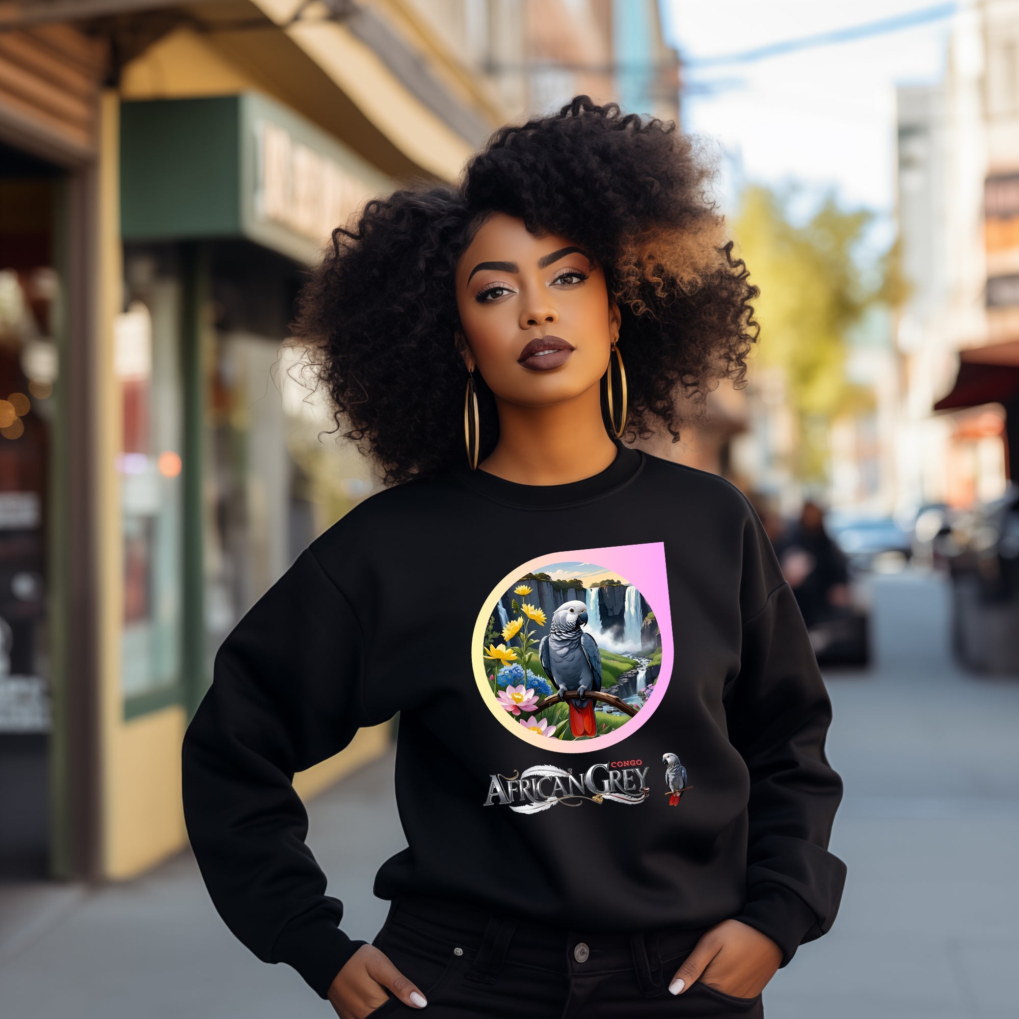 African Grey Congo Sweatshirt