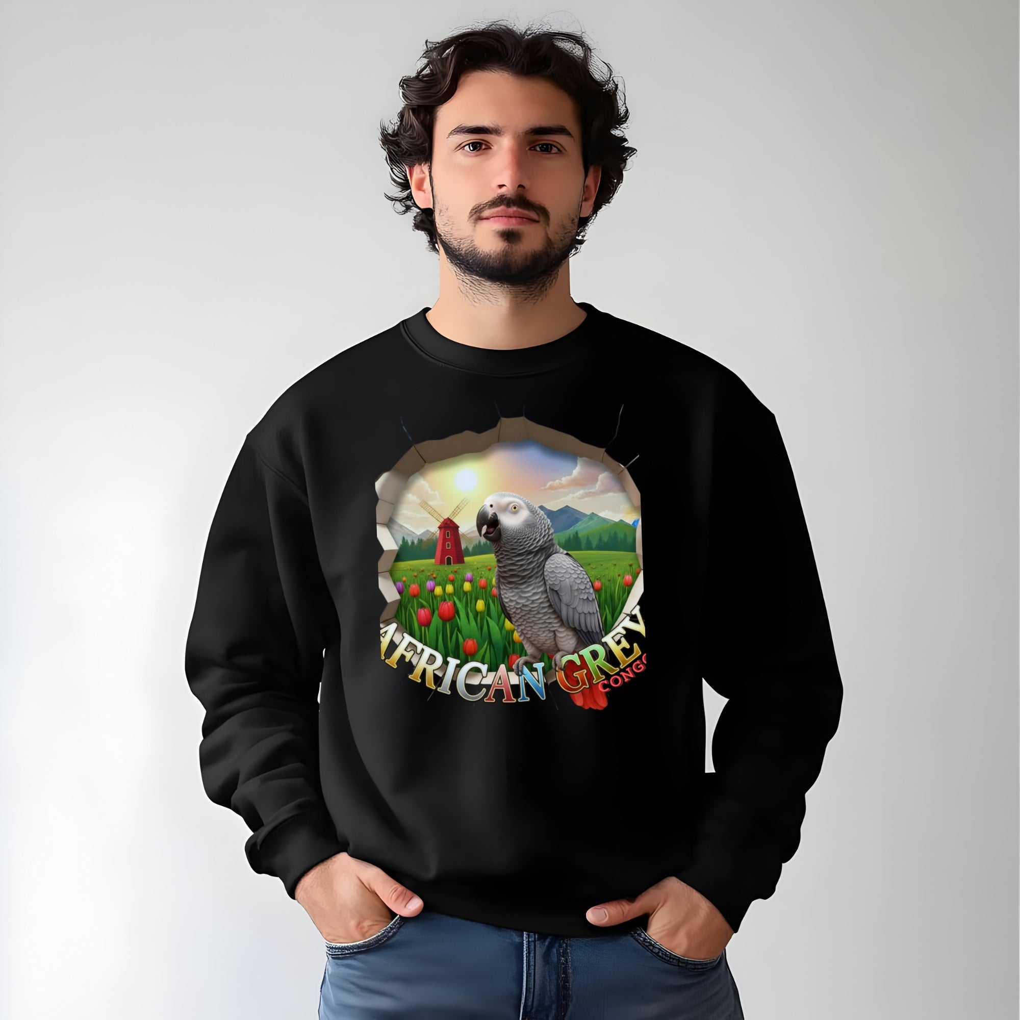 African Grey Congo Sweatshirt