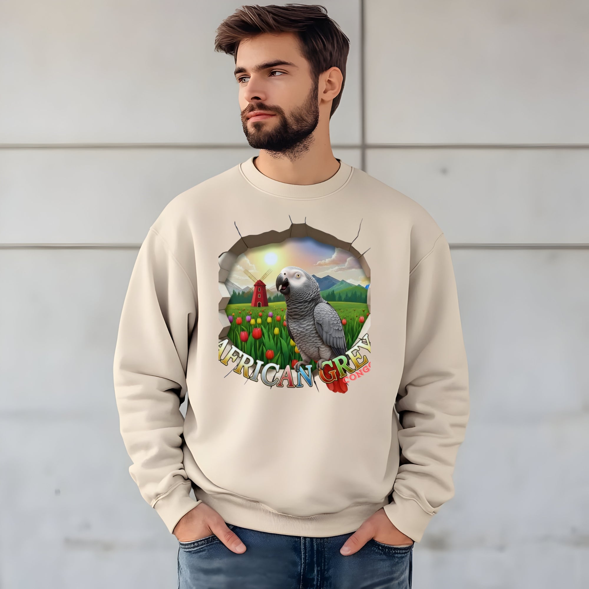 African Grey Congo Sweatshirt