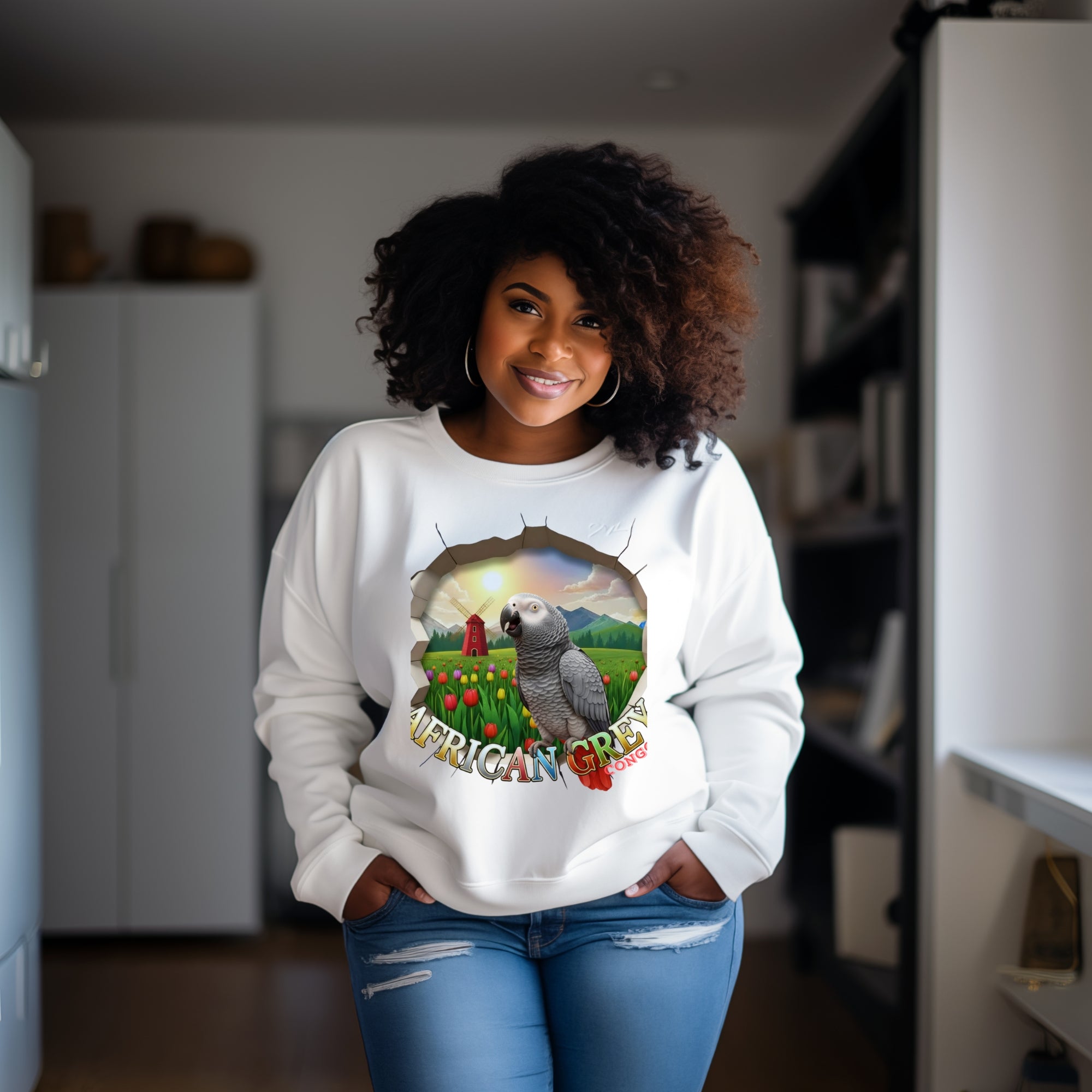 African Grey Congo Sweatshirt