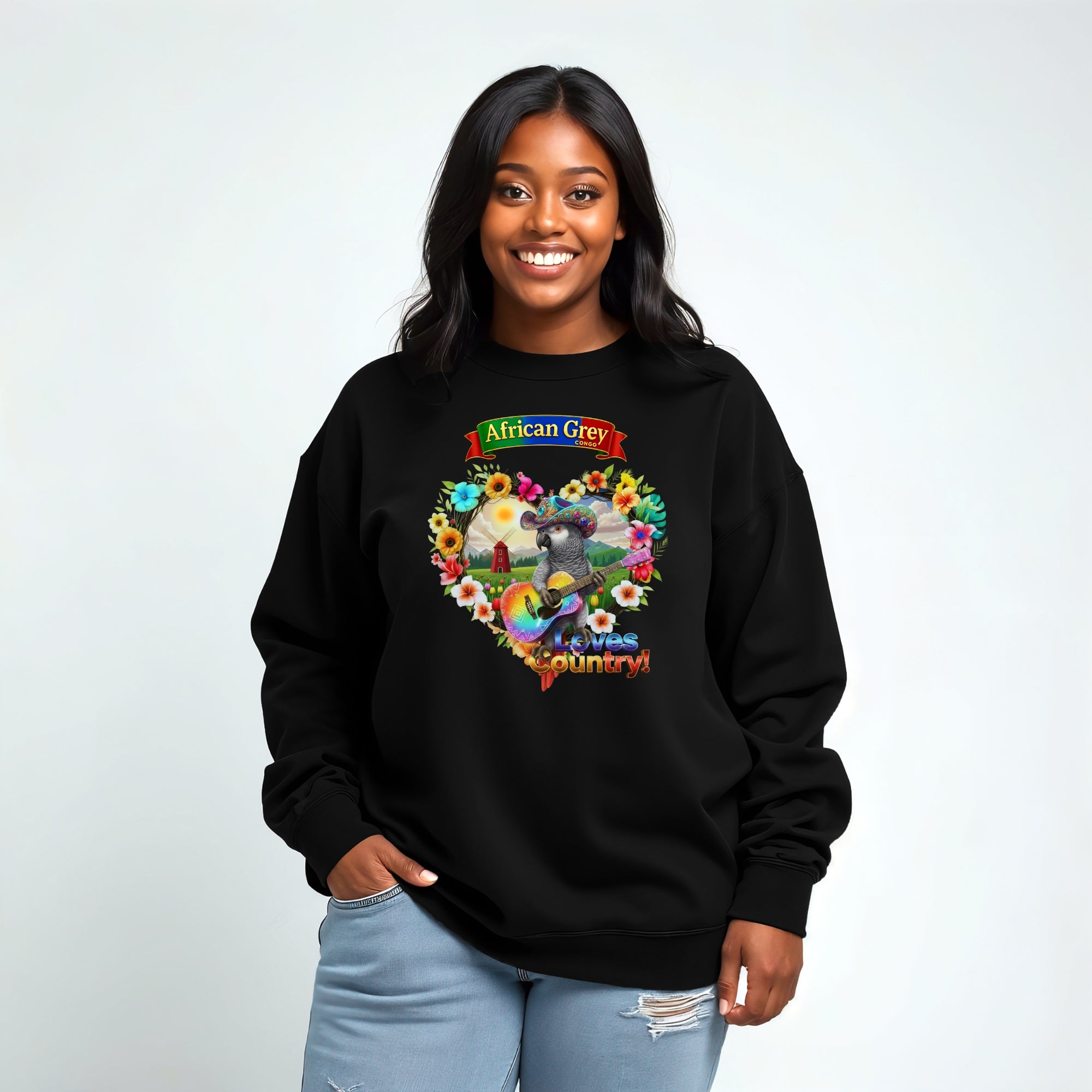 African Grey Congo Country Lover Sweatshirt